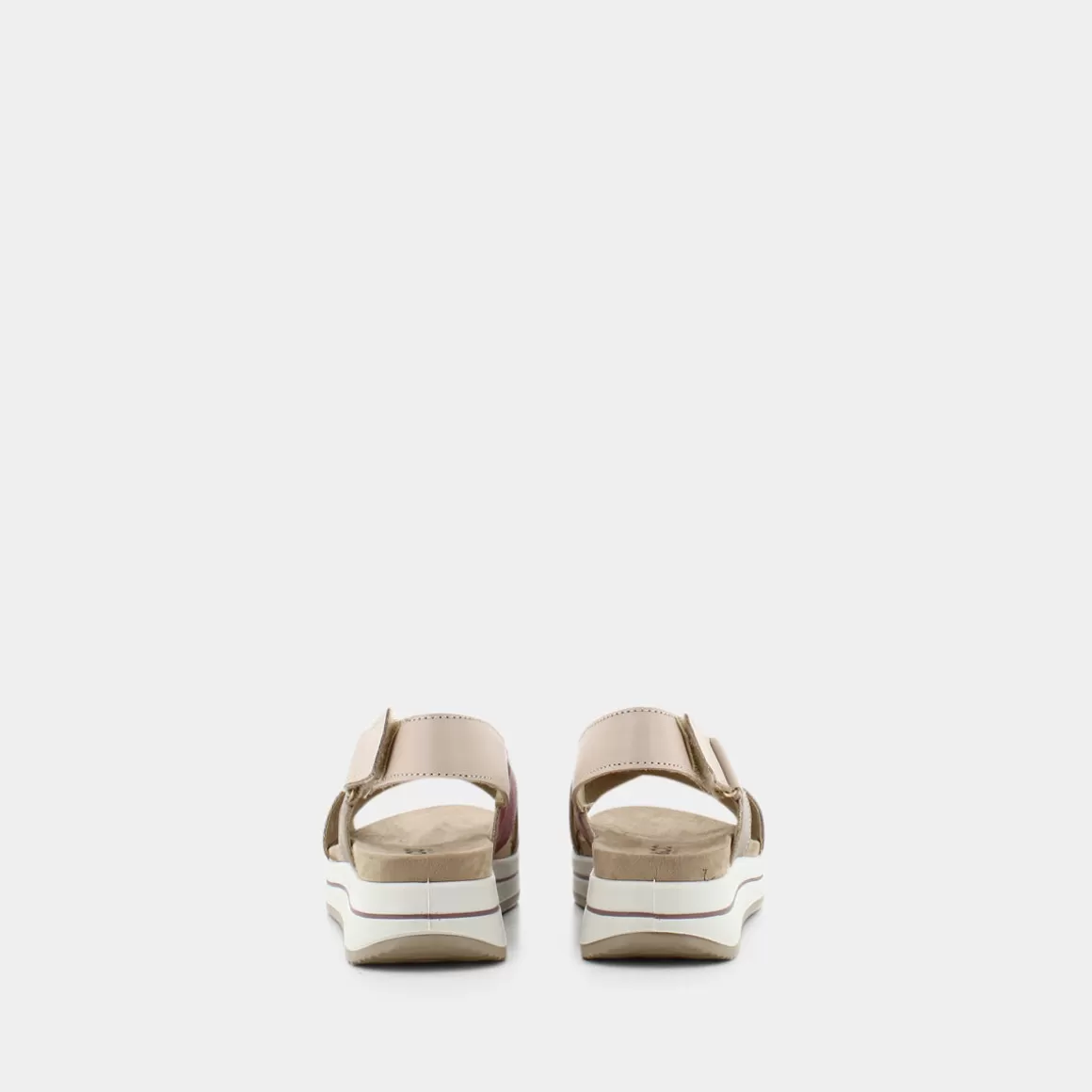 Promotion Éclair sur les Sandales IGI & Co. Modèle 3677222 Sindy - Cuir Verni Champagne Antico avec Détails Rose Élégants