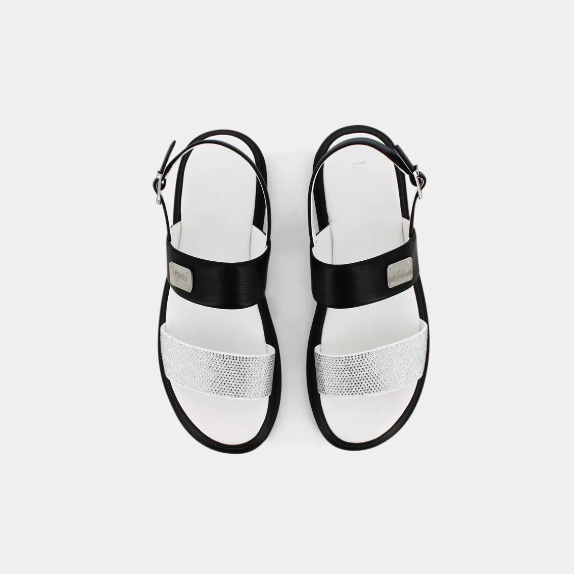Sandales LIU-JO Marty - Noir/Blanc | Modèle 4A3725 en Promo Éclair ⏳ Dernière Chance !
