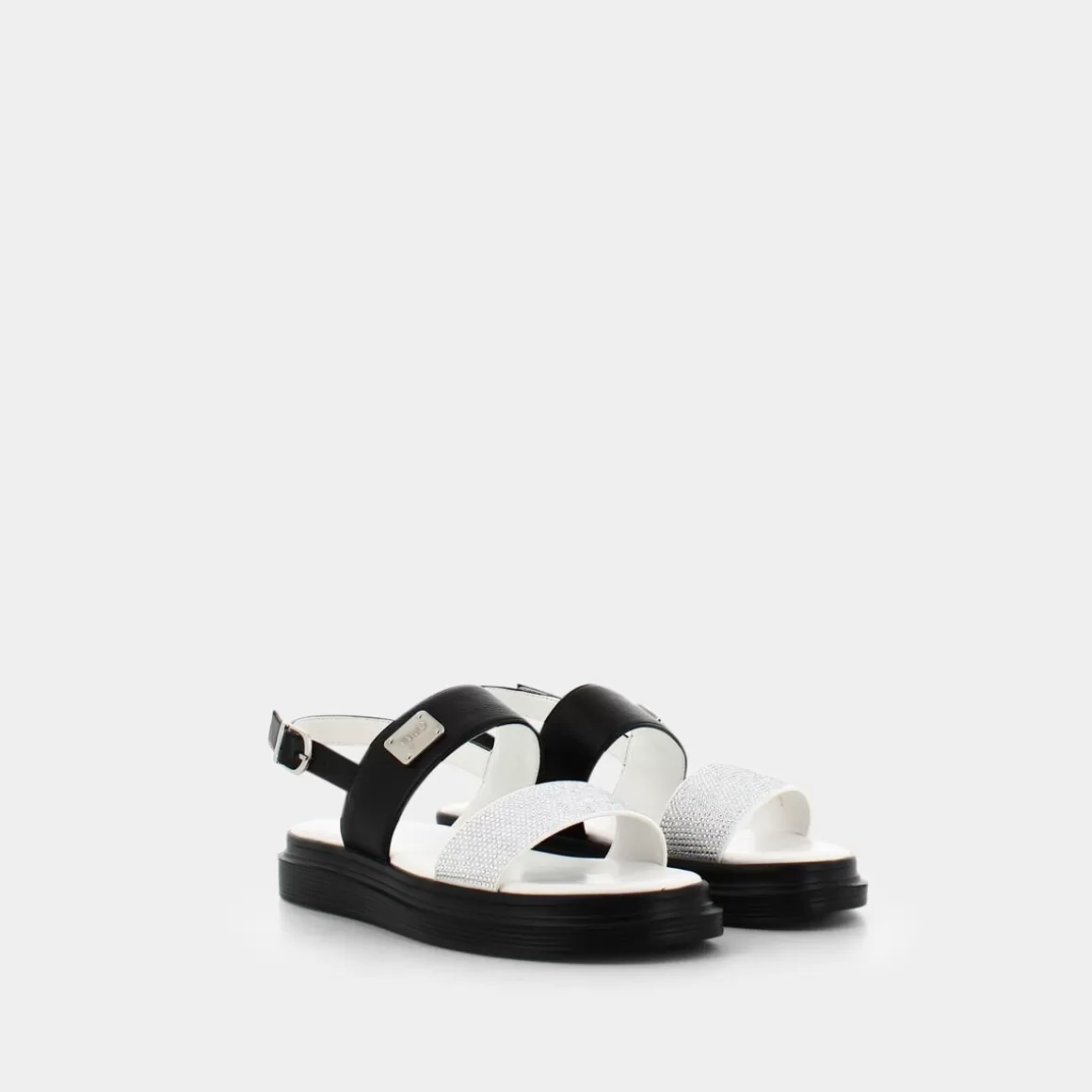 Sandales LIU-JO Marty - Noir/Blanc | Modèle 4A3725 en Promo Éclair ⏳ Dernière Chance !