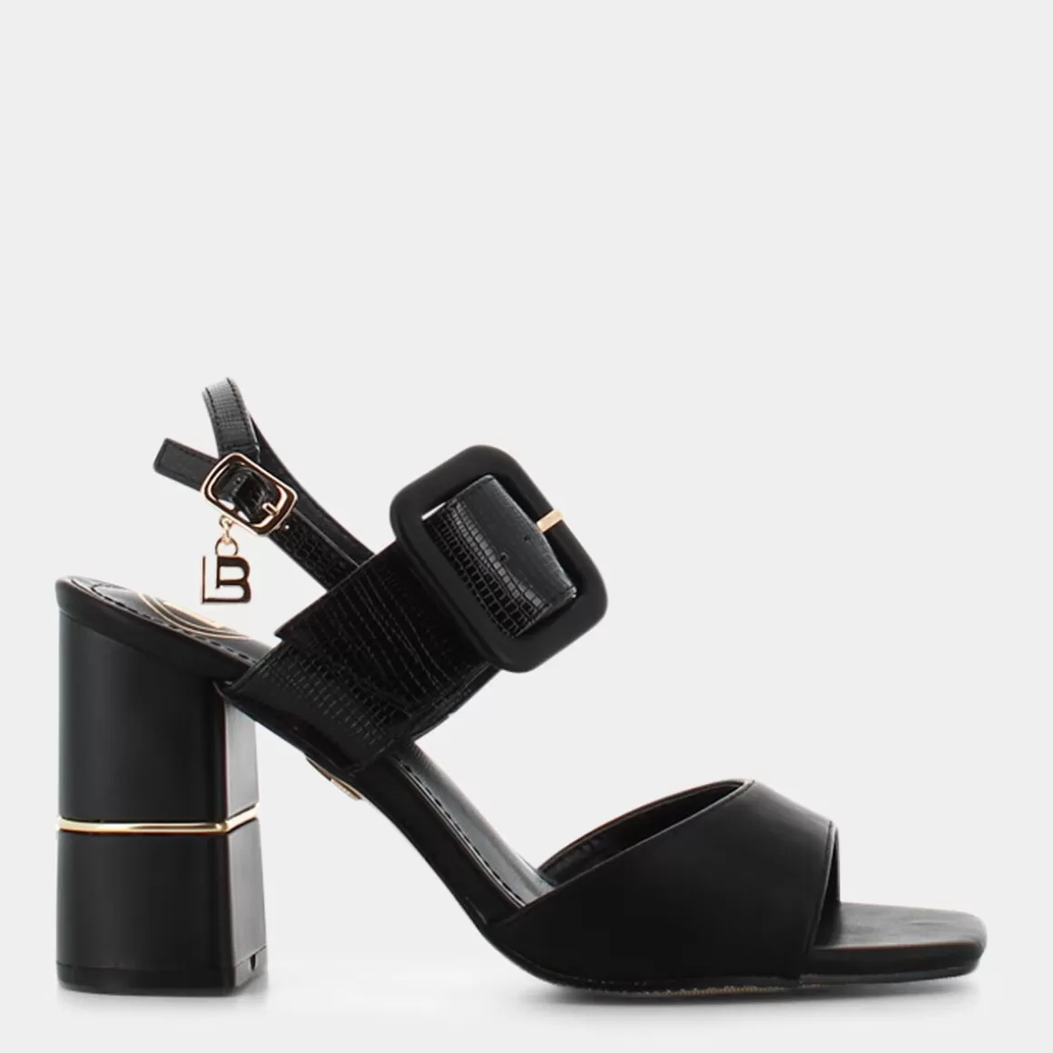 Sandales élégantes LAURA BIAGIOTTI - Modèle 8107 en veau noir, style tendance