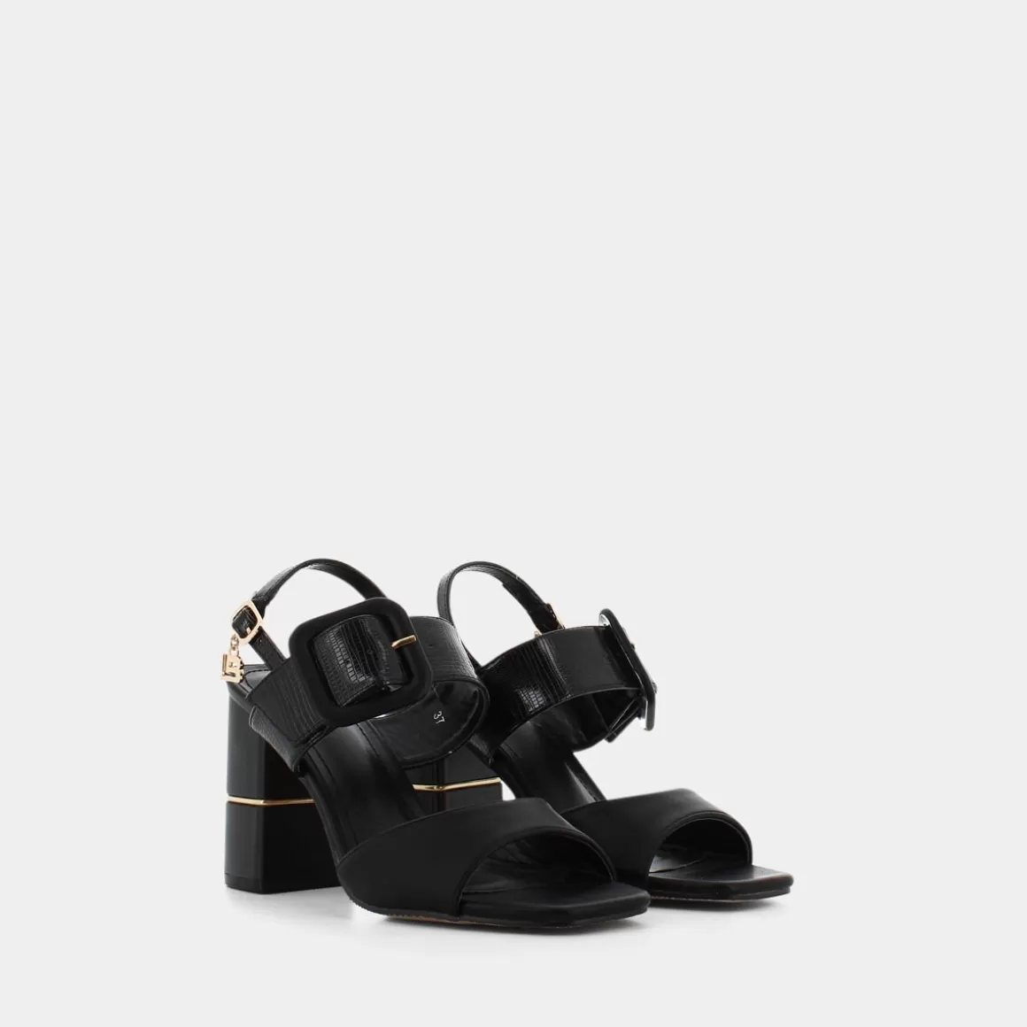 Sandales élégantes LAURA BIAGIOTTI - Modèle 8107 en veau noir, style tendance