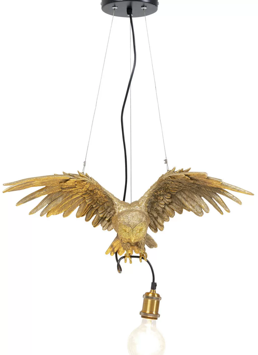 Lustre suspendu Hibou design Pöllö – KARE Collection, finition dorée élégante pour intérieur, 60 cm