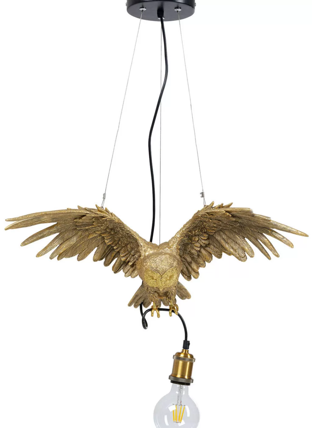 Lustre suspendu Hibou design Pöllö – KARE Collection, finition dorée élégante pour intérieur, 60 cm