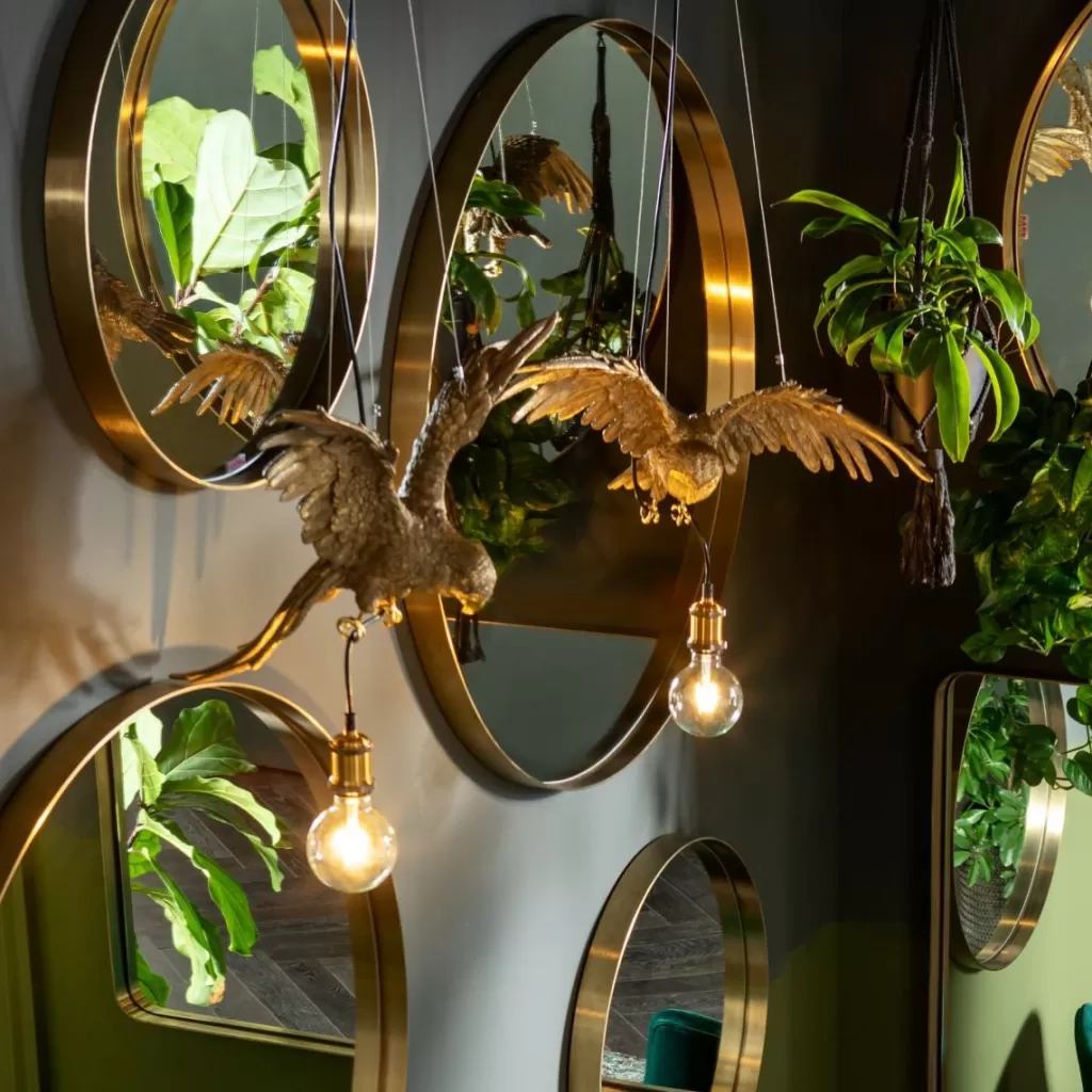 KARE Design - Lustre suspendu Perroquet Tropical en Métal Élégant 60 cm pour Salon Décoration Intérieure