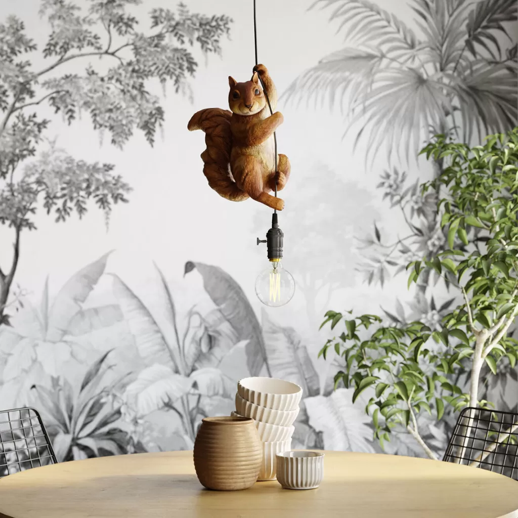 Luminaire suspendu design original écureuil - KARE Design - Suspension animalière créative 20 cm pour intérieur déco nature