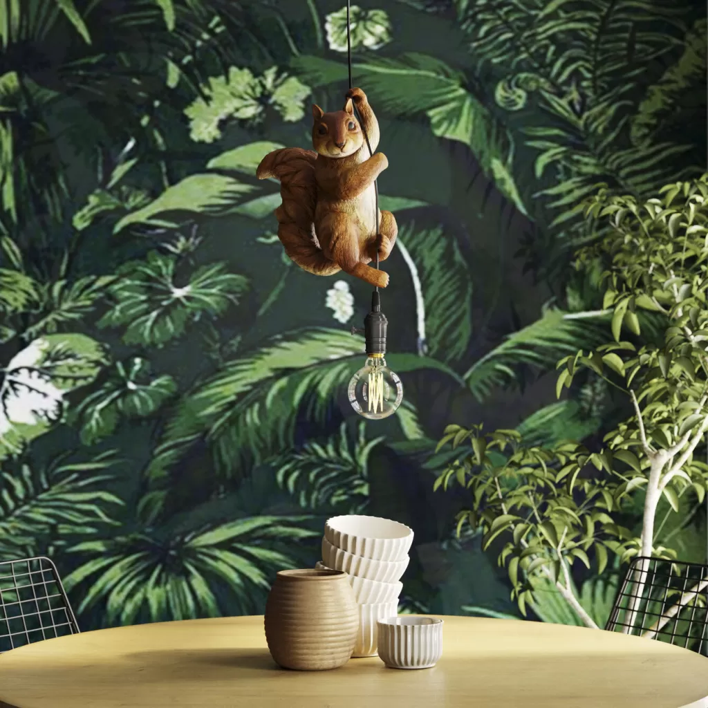 Luminaire suspendu design original écureuil - KARE Design - Suspension animalière créative 20 cm pour intérieur déco nature