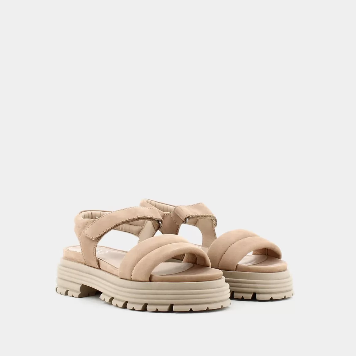 Élégantes Sandales d'Été PATTI DI LUNA - Modèle AP-E23D03 en Nuances Beige Confortables