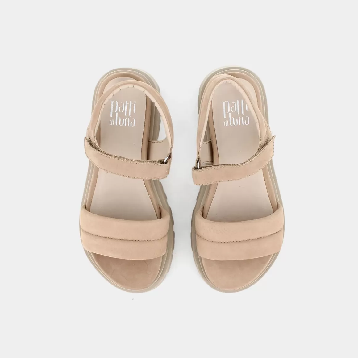 Élégantes Sandales d'Été PATTI DI LUNA - Modèle AP-E23D03 en Nuances Beige Confortables