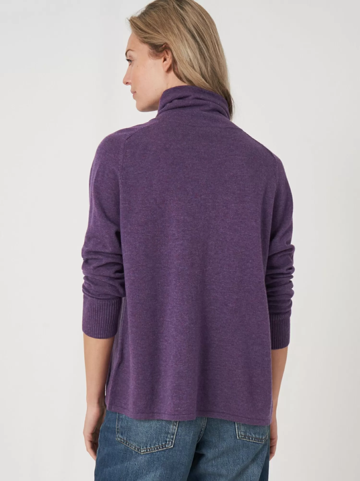 Veste Femme Printemps-Été : Asymétrique à Franges Délicates en Mélange Cachemire Doux - Élégance Désinvolte