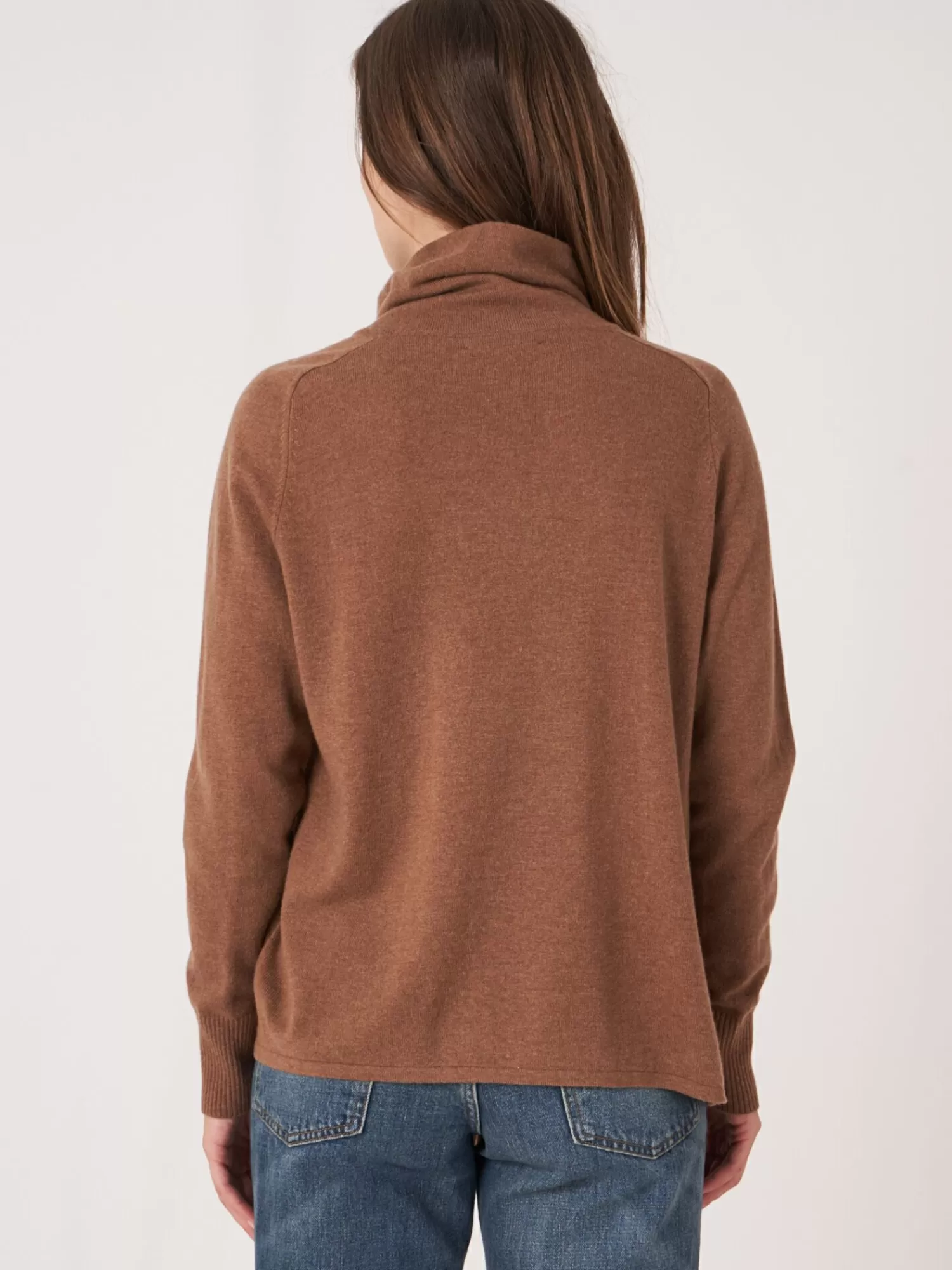 Veste Femme Asymétrique en Mélange Cachemire - Détails Frangés Bohèmes - Modèle Automne/Hiver Élégant