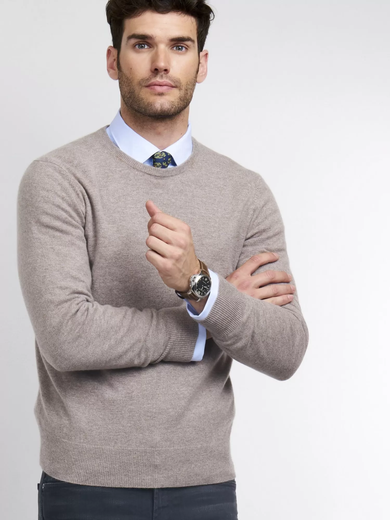 Pull Col Rond Élégant pour Homme - Tricot Chaud Hiver en Laine Douce