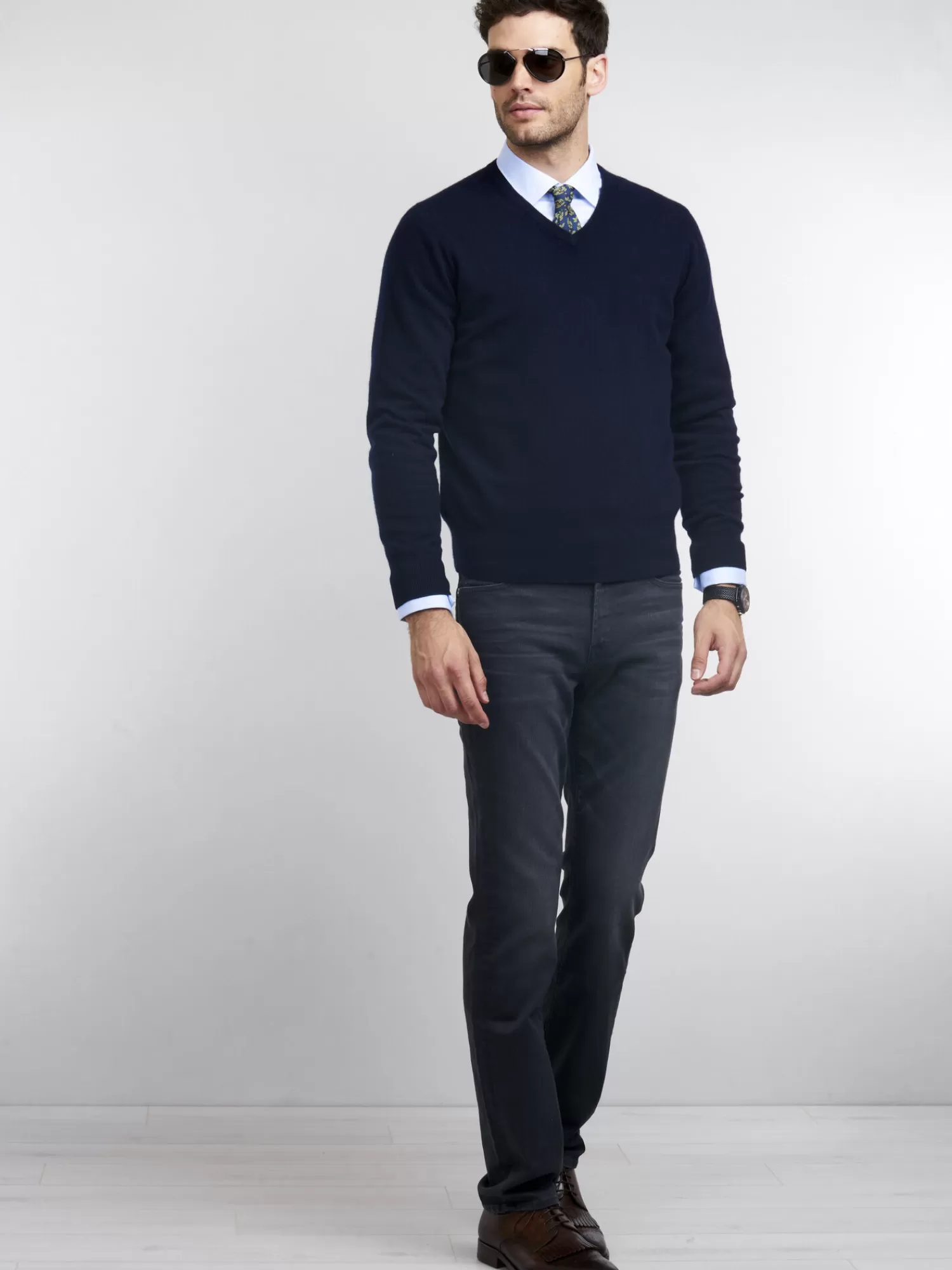 Pull Homme Décontracté Col V - Basique Confortable à Petit Prix