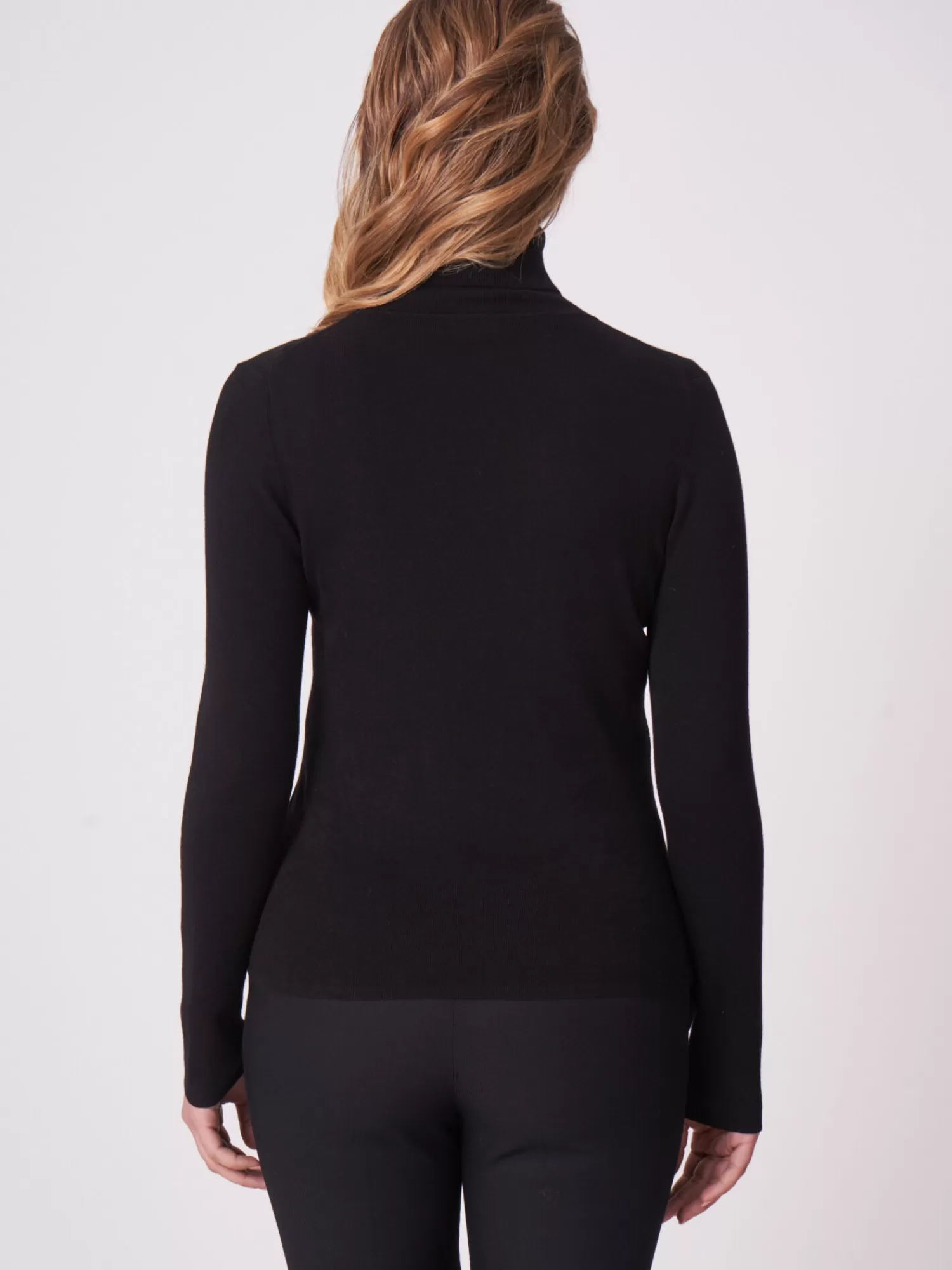 Pull Femme Élégant en Coton Doux - Col Roulé Intemporel, Confort Assuré