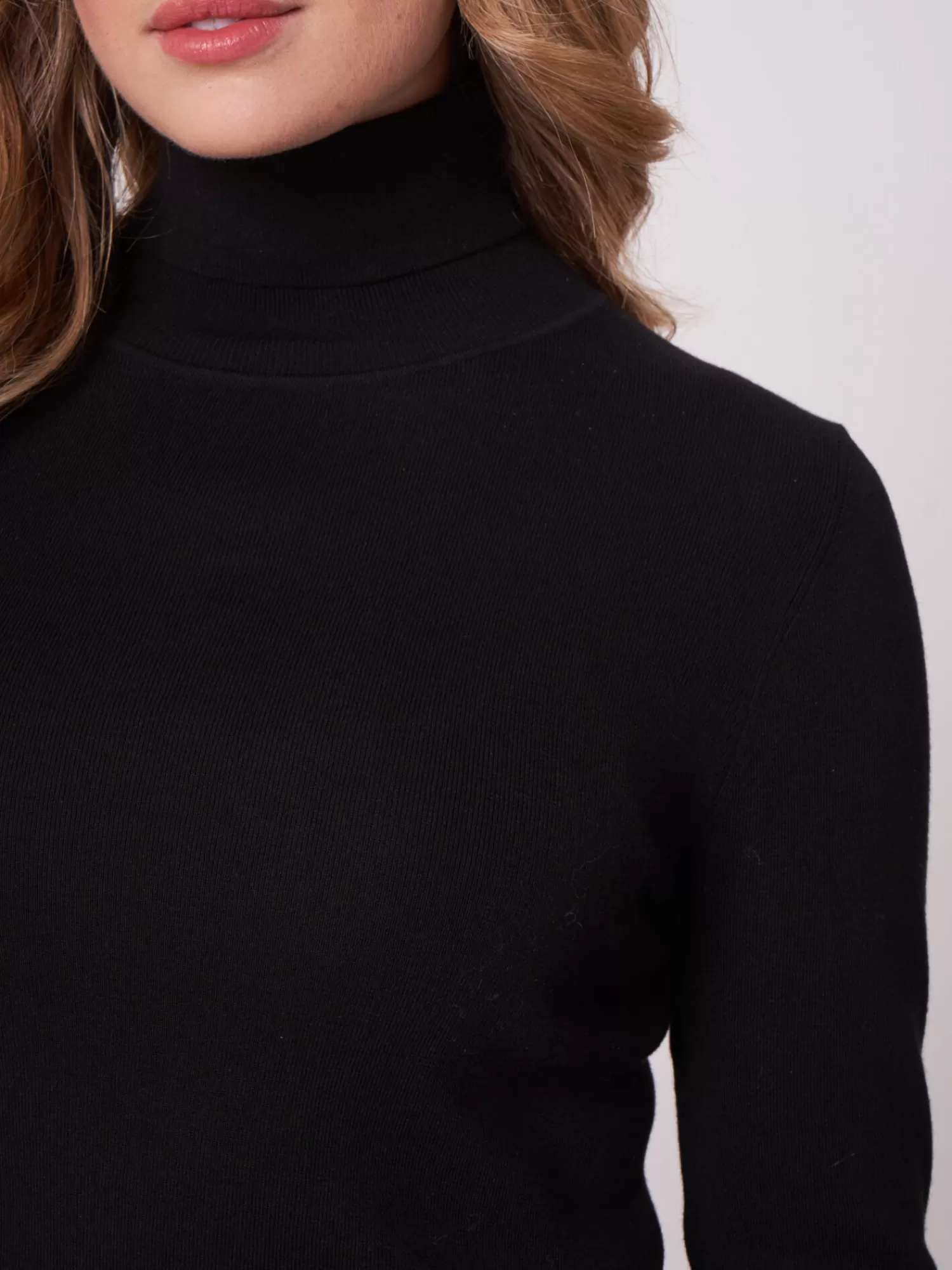 Pull Femme Élégant en Coton Doux - Col Roulé Intemporel, Confort Assuré