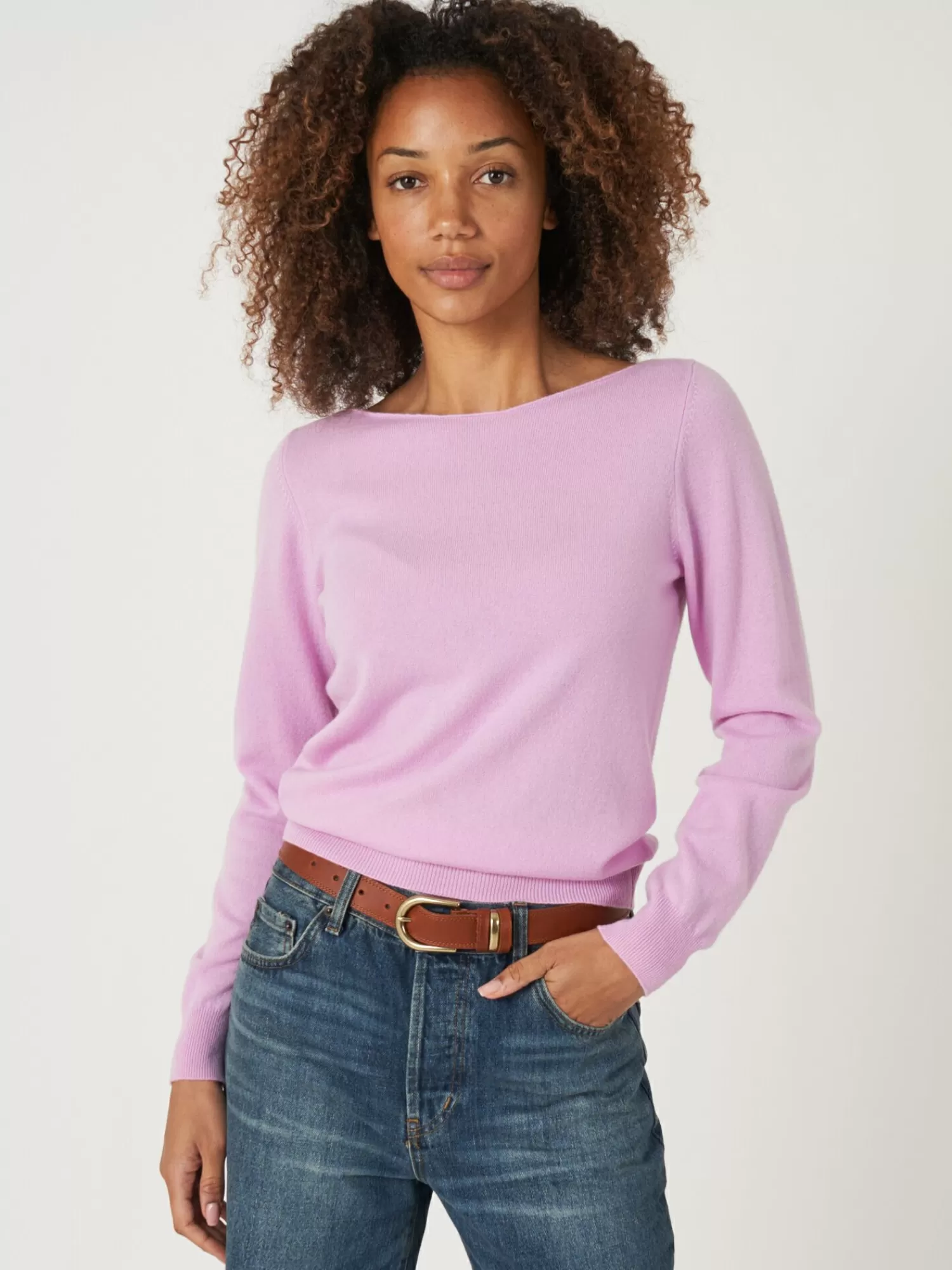 Doux pull col roulé en cachemire bio - Collection essentielle femme