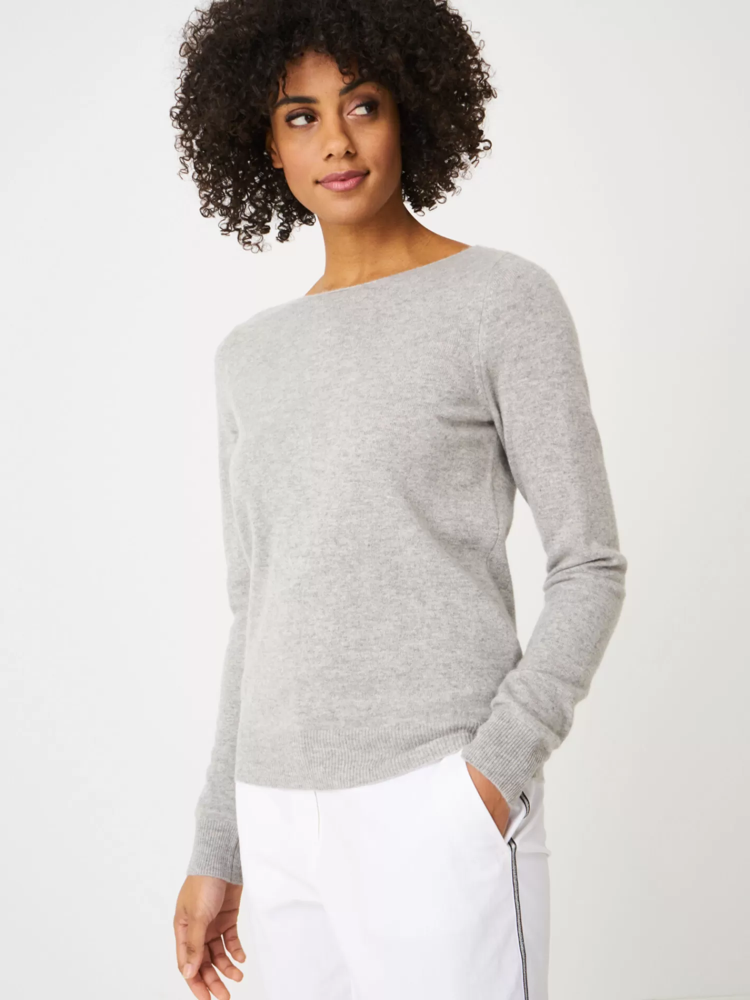 Pull femme en cachemire bio col bateau - Confort doux et luxueux