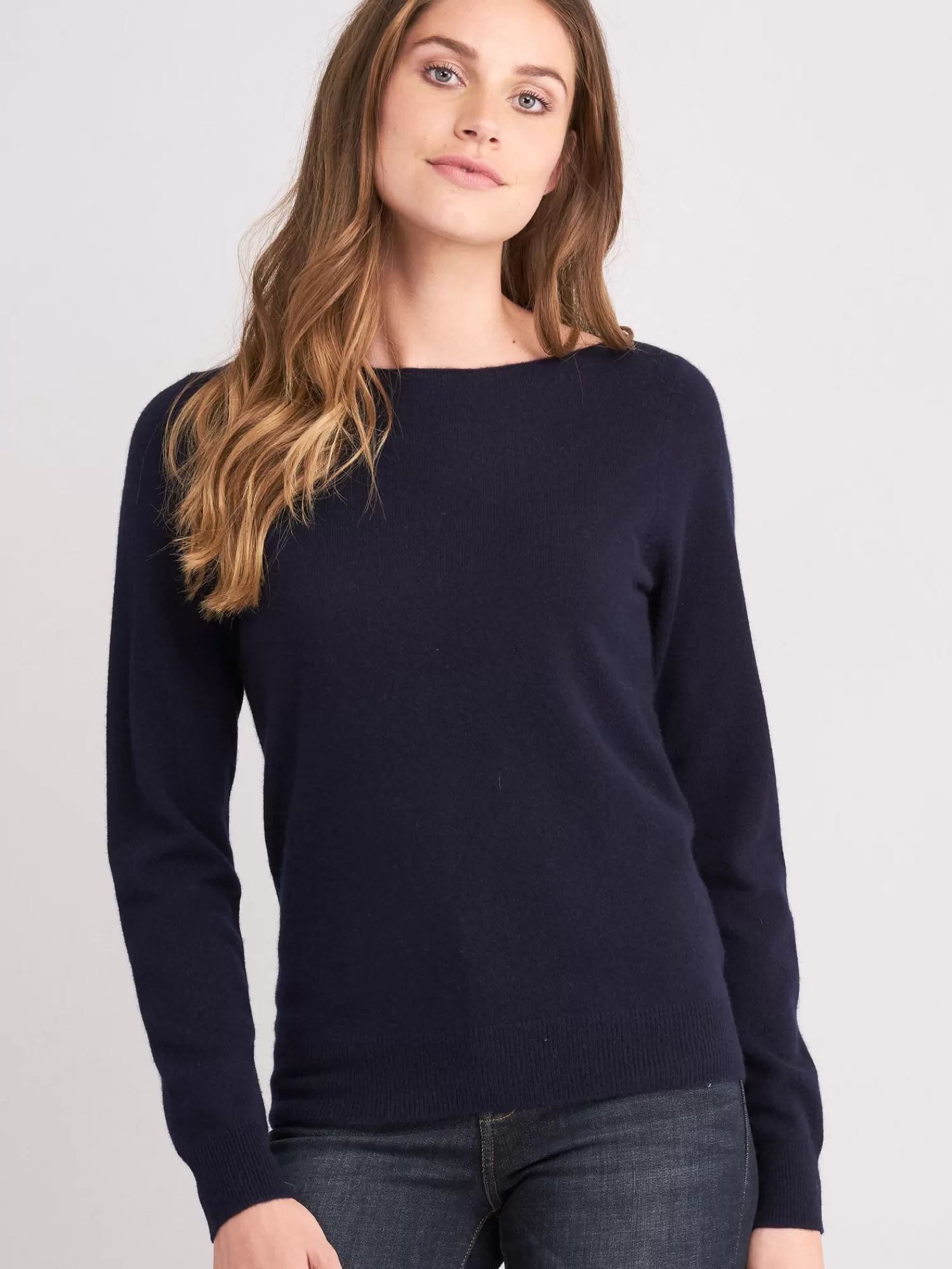 Pull Femme Élégant en Cachemire Bio Col Rond - Confort Doux et Léger