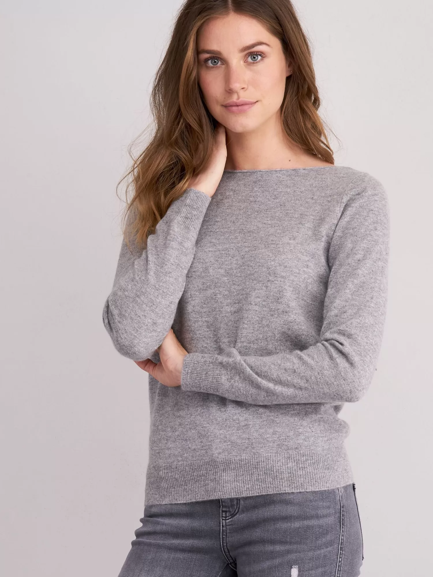 Doux Pull Femme en Cachemire Bio - Col Rond Élégant, Basique Intemporelle