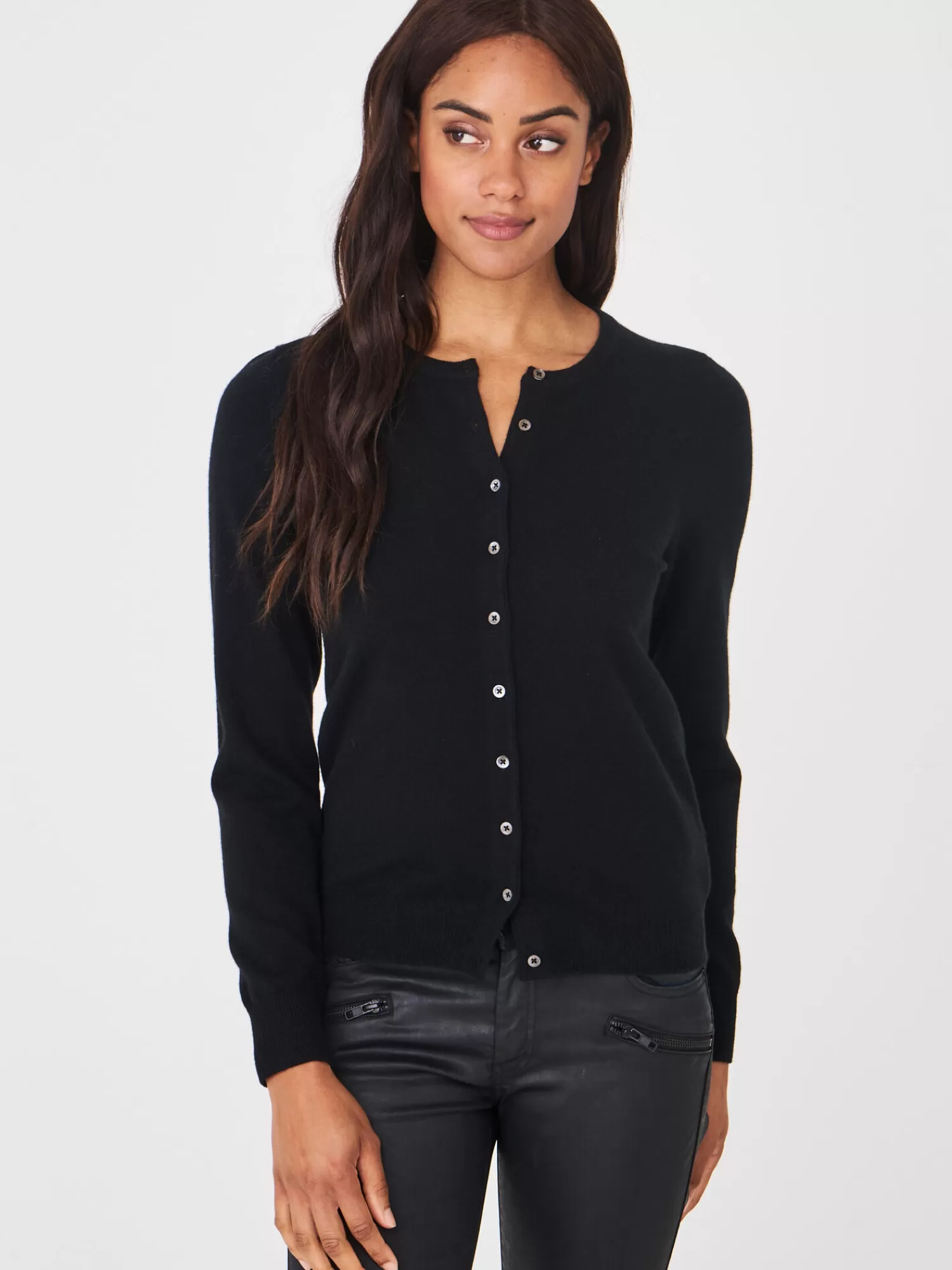 Gilet Femme en Cachemire Biologique - Col Rond Élégant, Style Intemporel