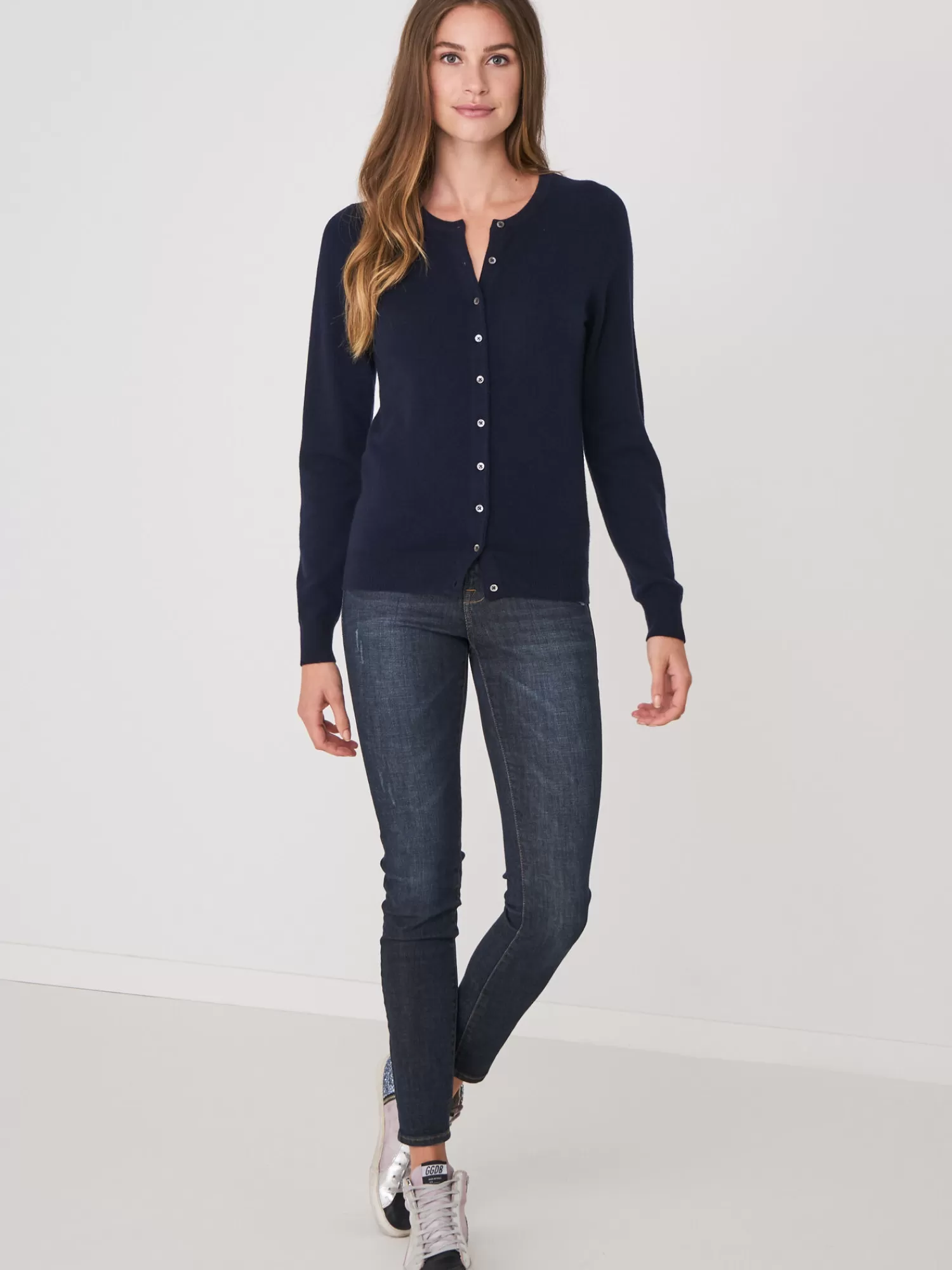Gilet Femme en Cachemire Biologique - Col Arrondi en Promotion Éclair