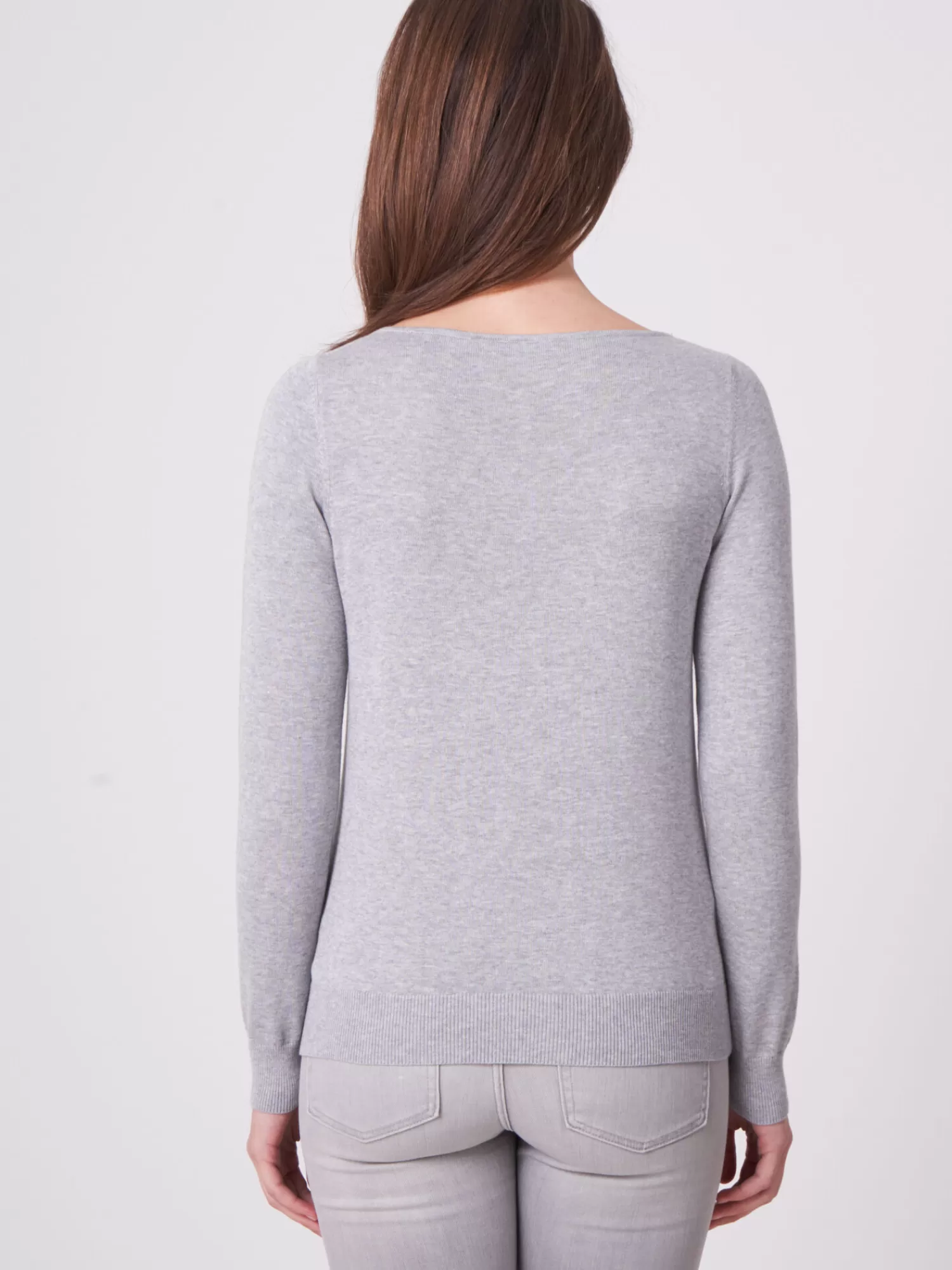 Pull Femme Col Rond en Mélange Coton - Modèle Basique Confortable en Promotion