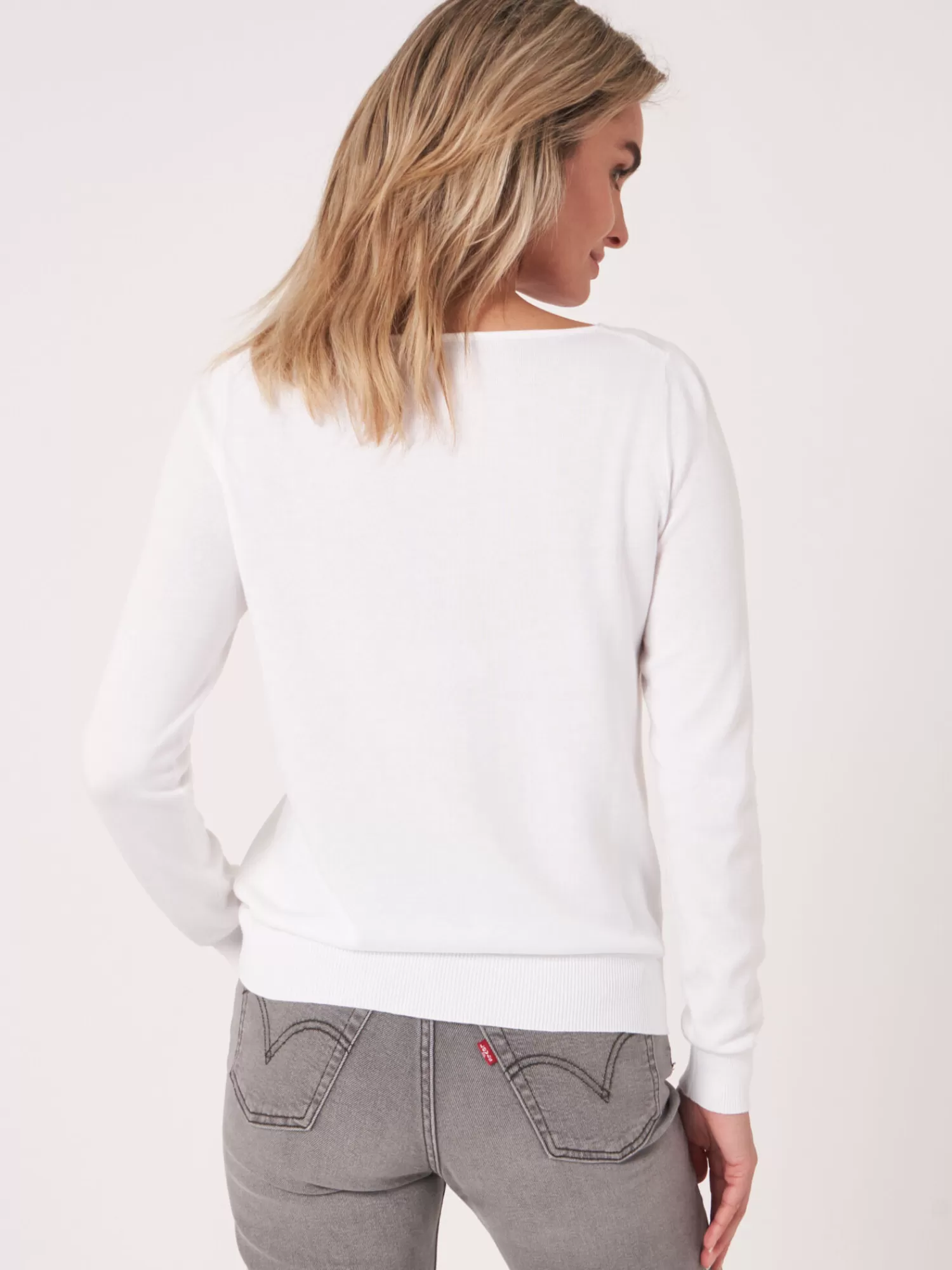 Pull Femme Manches Longues en Mix Coton - Modèle Basique Confortable et Doux