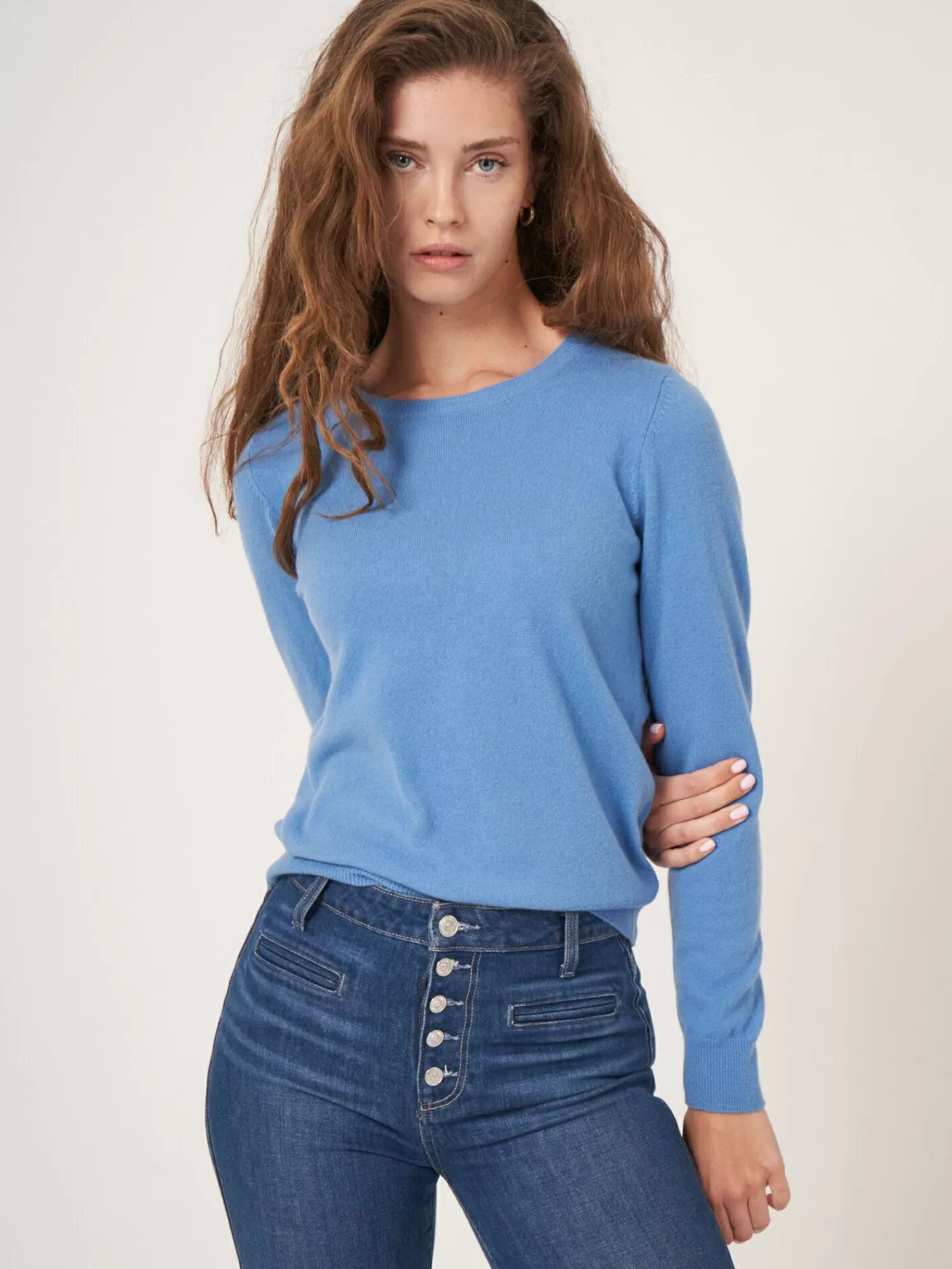 Pull Femme Col Rond Élégant - Essentiel Confortable en Promotion