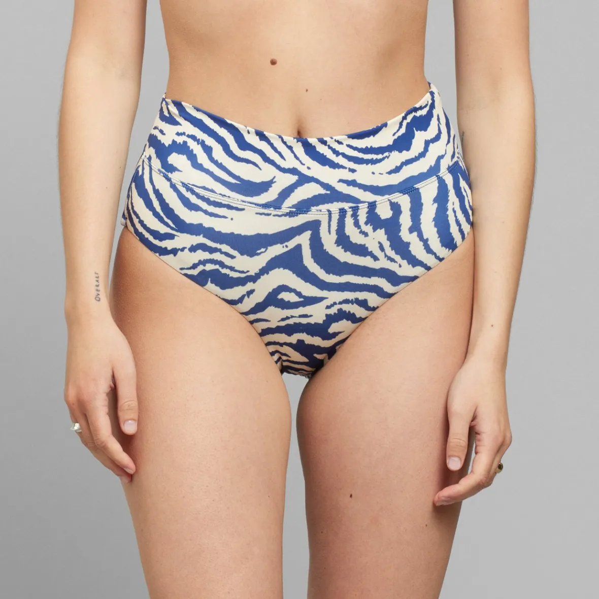 Culotte Bikini Femme Motif Zébré Bleu Électrique - Promotion Exclusive en Vente Flash