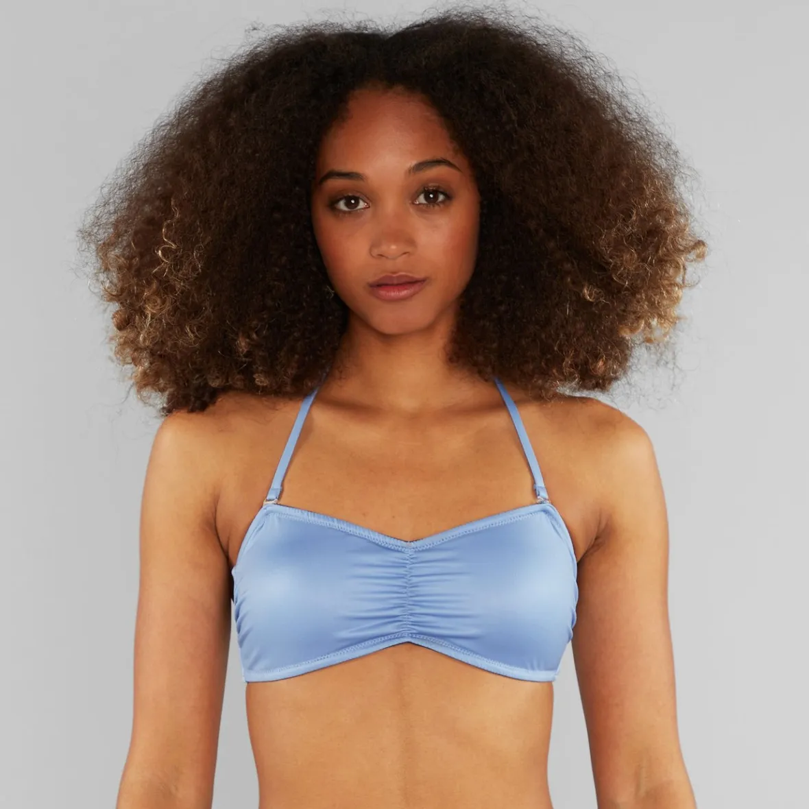 Élégant haut de bikini Kovik bleu acier - Promotion exclusive pour femme en destockage estival