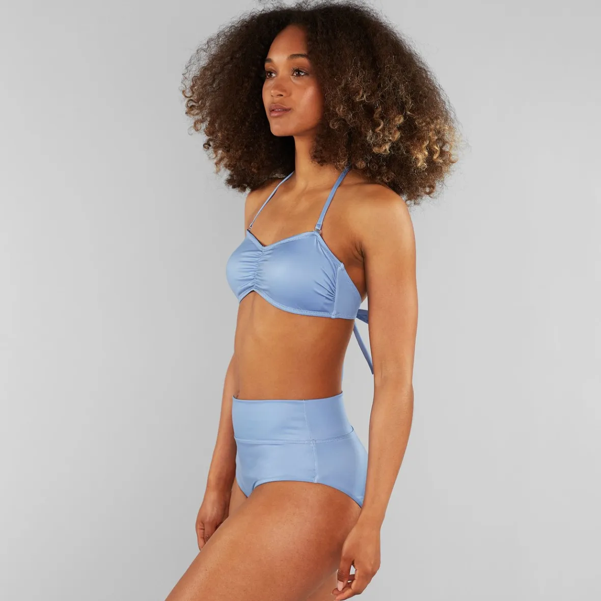 Élégant haut de bikini Kovik bleu acier - Promotion exclusive pour femme en destockage estival