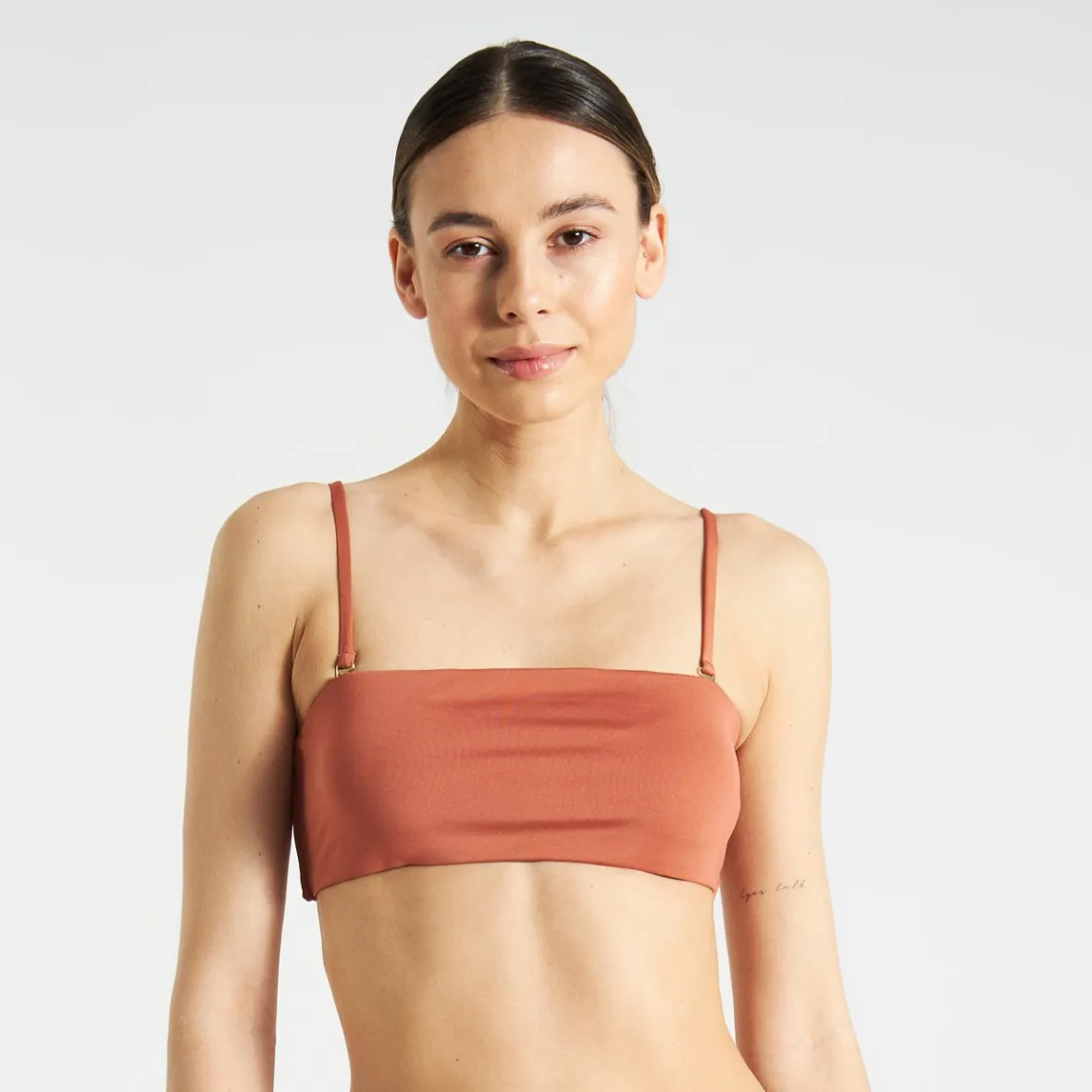 Découvrez notre haut de bikini Roma brun cuivré pour femme - promotion abordable