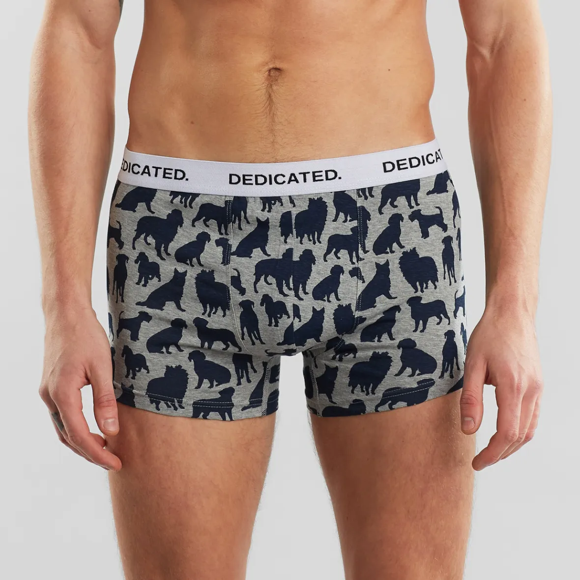 Boxers Kalix Motif Chiens en Gris Chiné - Soldes Édition Limitée Dernières Pièces Disponibles