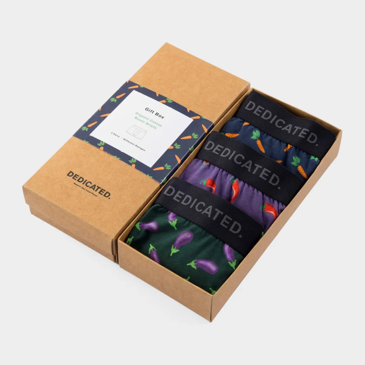 Caleçons Homme Kalix Vegetables - Lot de 3 Boxers Respirants pour un Confort Quotidien Essentiel