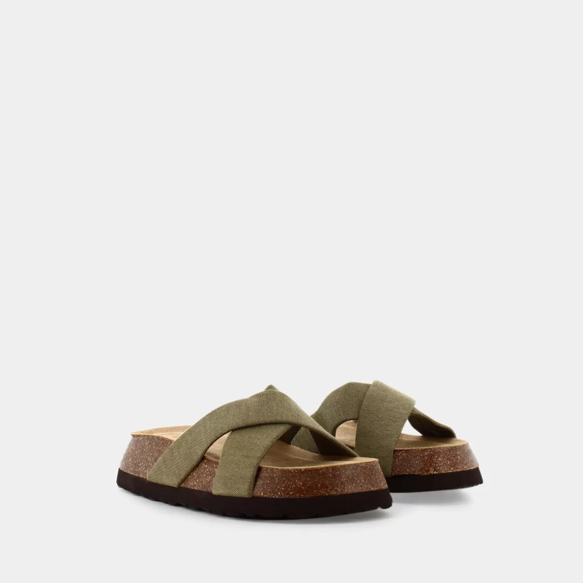 Promo Éclair : Sandales ESSEM Bp-E23D-06 en Kaki Vert - Confortables & Style Urbain (Édition Limitée)