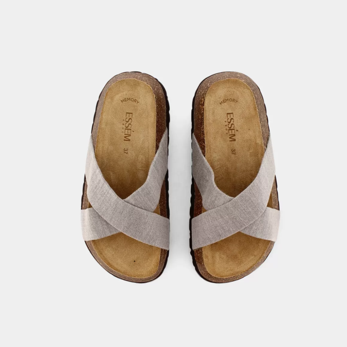 Sandales décontractées ESSEM E23D-06 - Nuances taupe et beige | Modèle soldé printemps-été