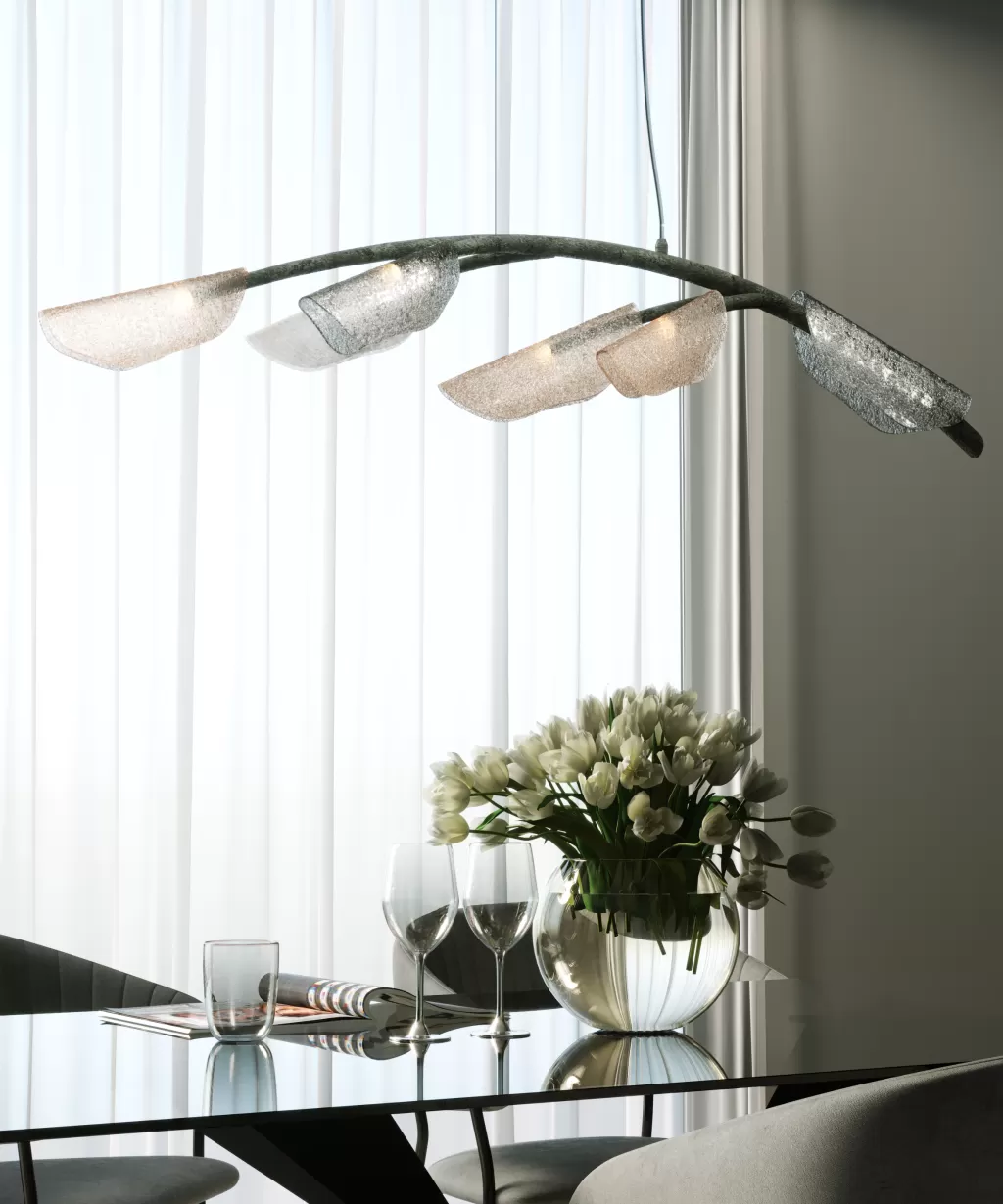 Luminaire suspendu design KARE Branch - Suspension élégante 135 cm pour intérieur contemporain