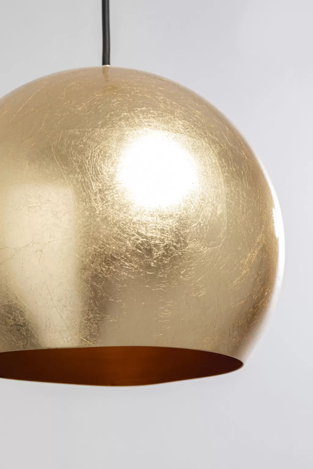 Lustre suspendu design Caldaia - KARE Design en finition dorée, diamètre 25 cm
