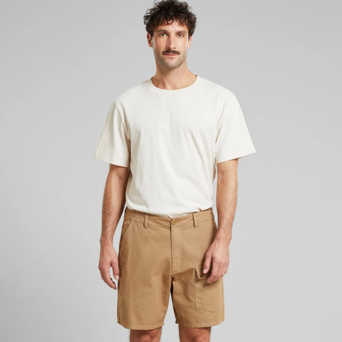 Short cargo décontracté en toile Muddus - Couleur sable algacé | Modèle durable & confortable (Promo été)