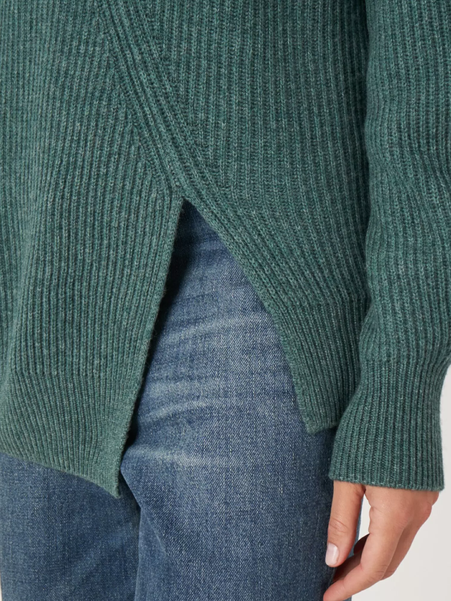 Pull en Cachemire Doux pour Femme - Col Montant Déstructuré avec Fermeture Éclair Asymétrique, Style Urbain et Confort Optimal
