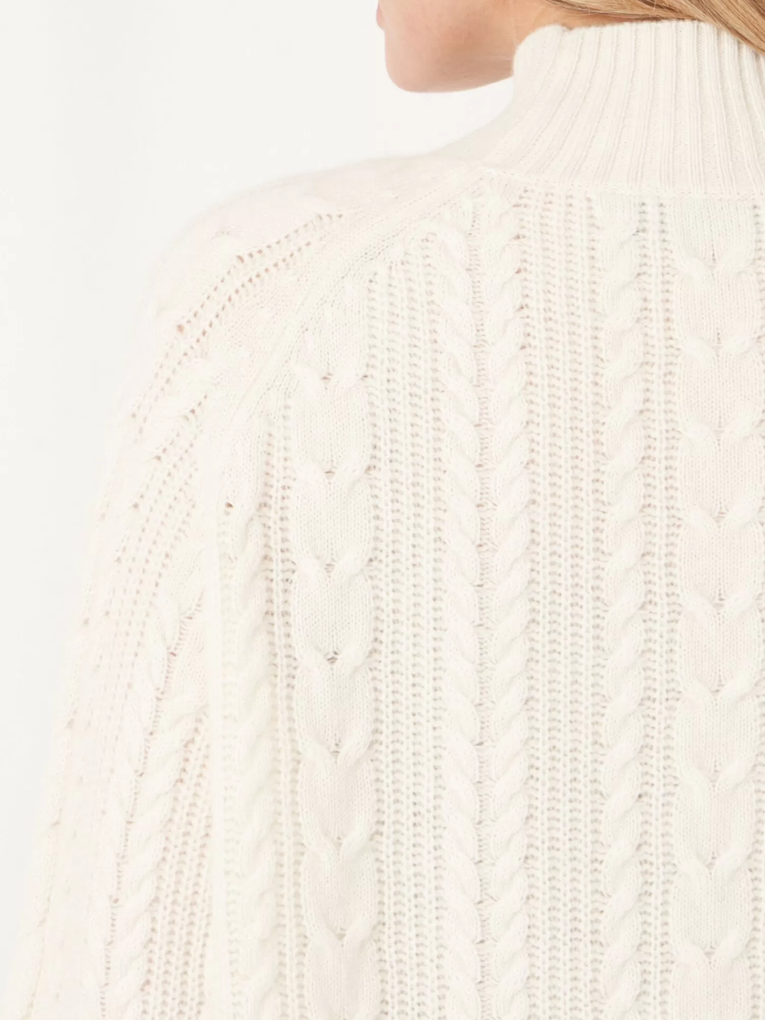 Pull en cachemire doux à motifs torsadés avec manches raglan - Confort chic pour femme