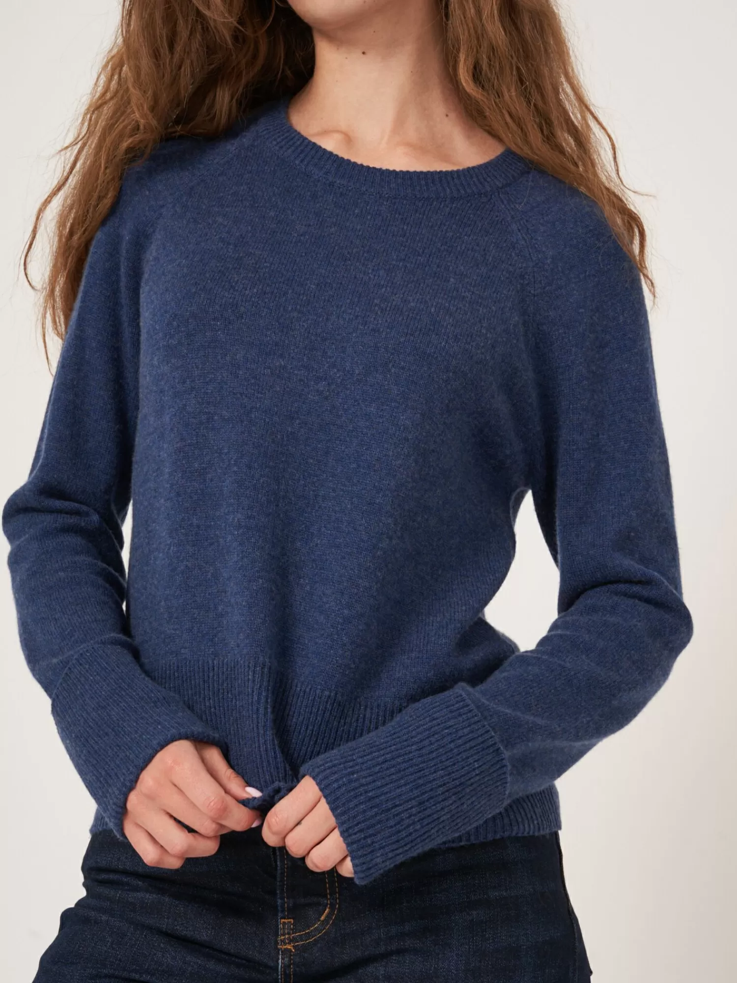 Pull femme en cachemire doux - Manches raglan relevables, Idéal automne