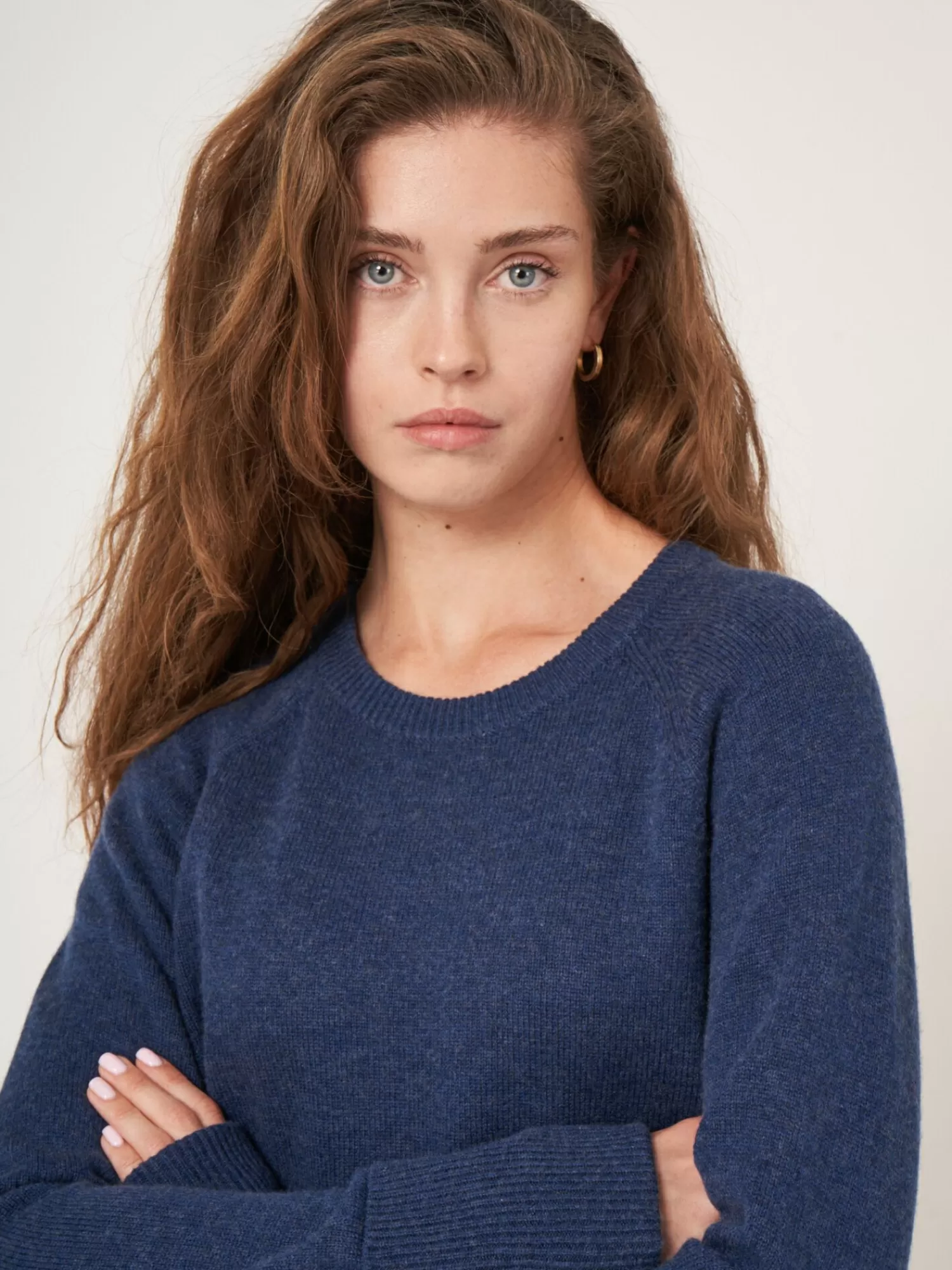 Pull femme en cachemire doux - Manches raglan relevables, Idéal automne