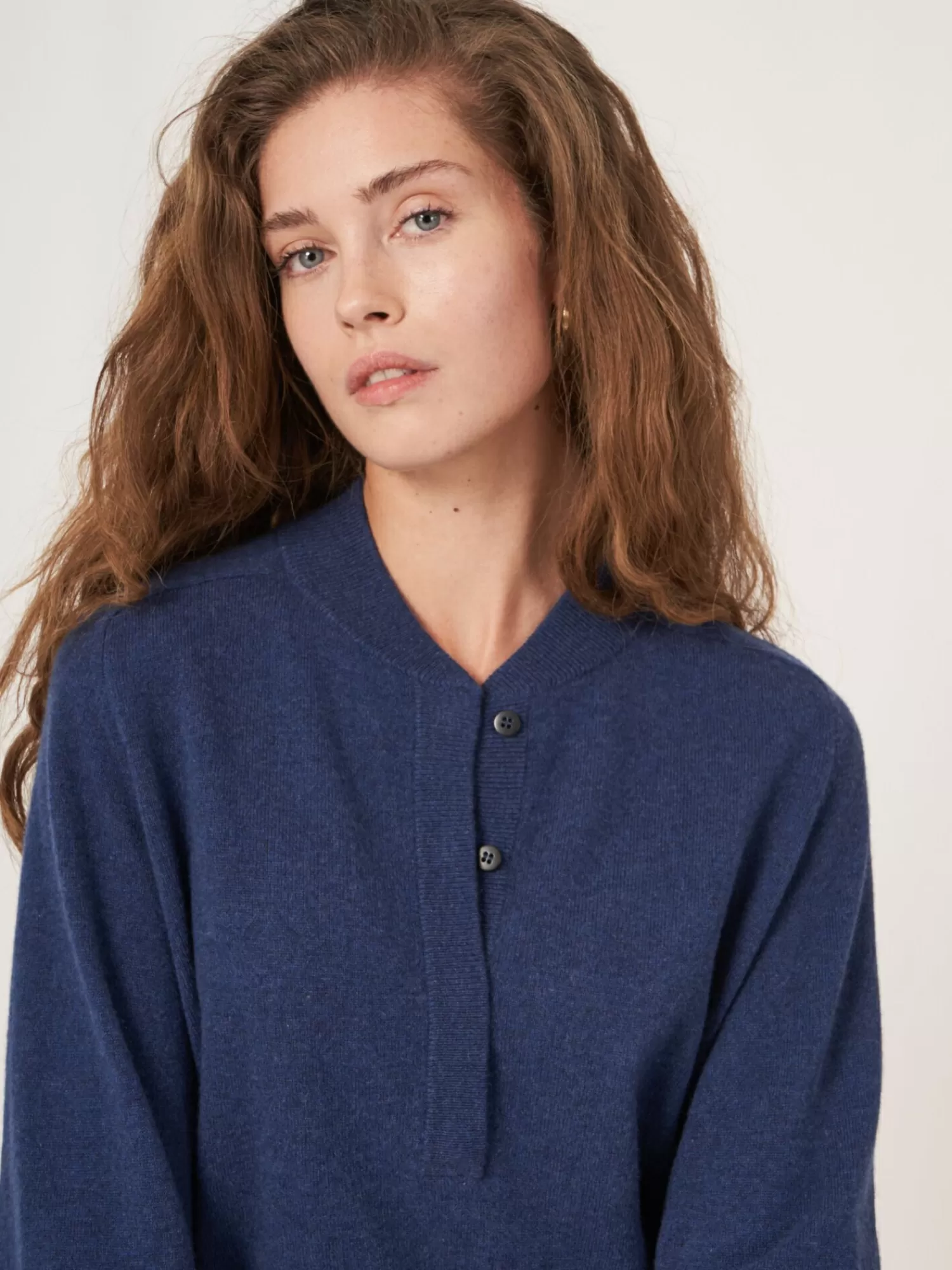 Pull Femme en Cachemire Doux - Col Style Baseball et Ouverture Partielle, Confort Élégant (Modèle Exclusif Soldes)