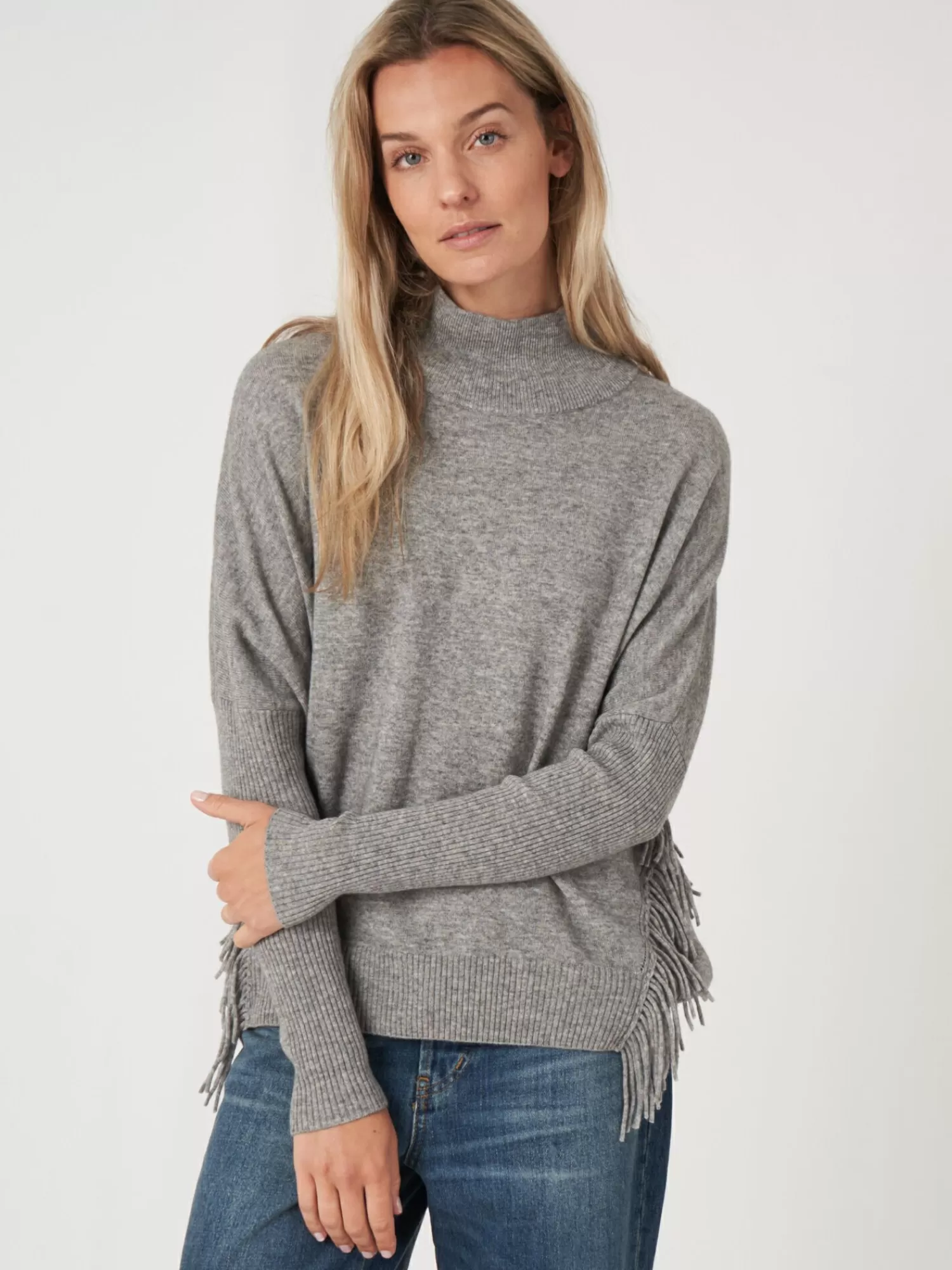 Doux Pull Femme en Cachemire avec Franges Délicates - Élégant pour l'Automne