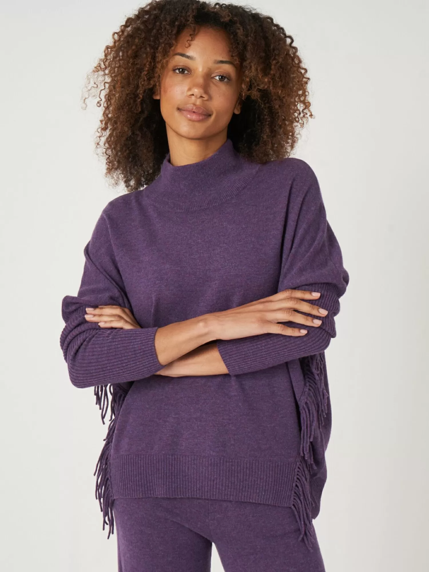 Élégant Pull Femme en Cachemire Doux avec Détails Frangés - Confort Hiver Chic
