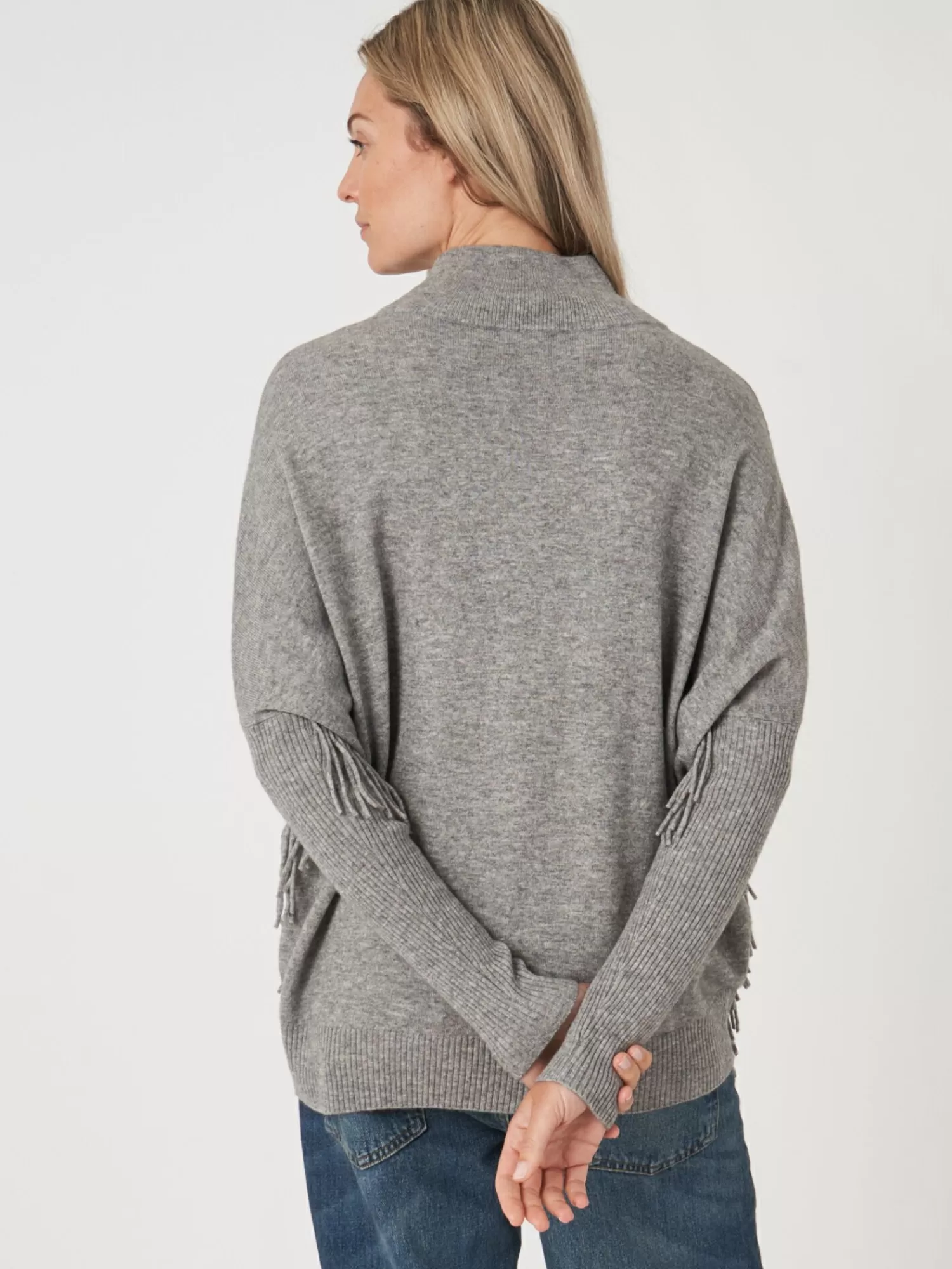 Doux Pull Femme en Cachemire avec Franges Délicates - Élégant pour l'Automne