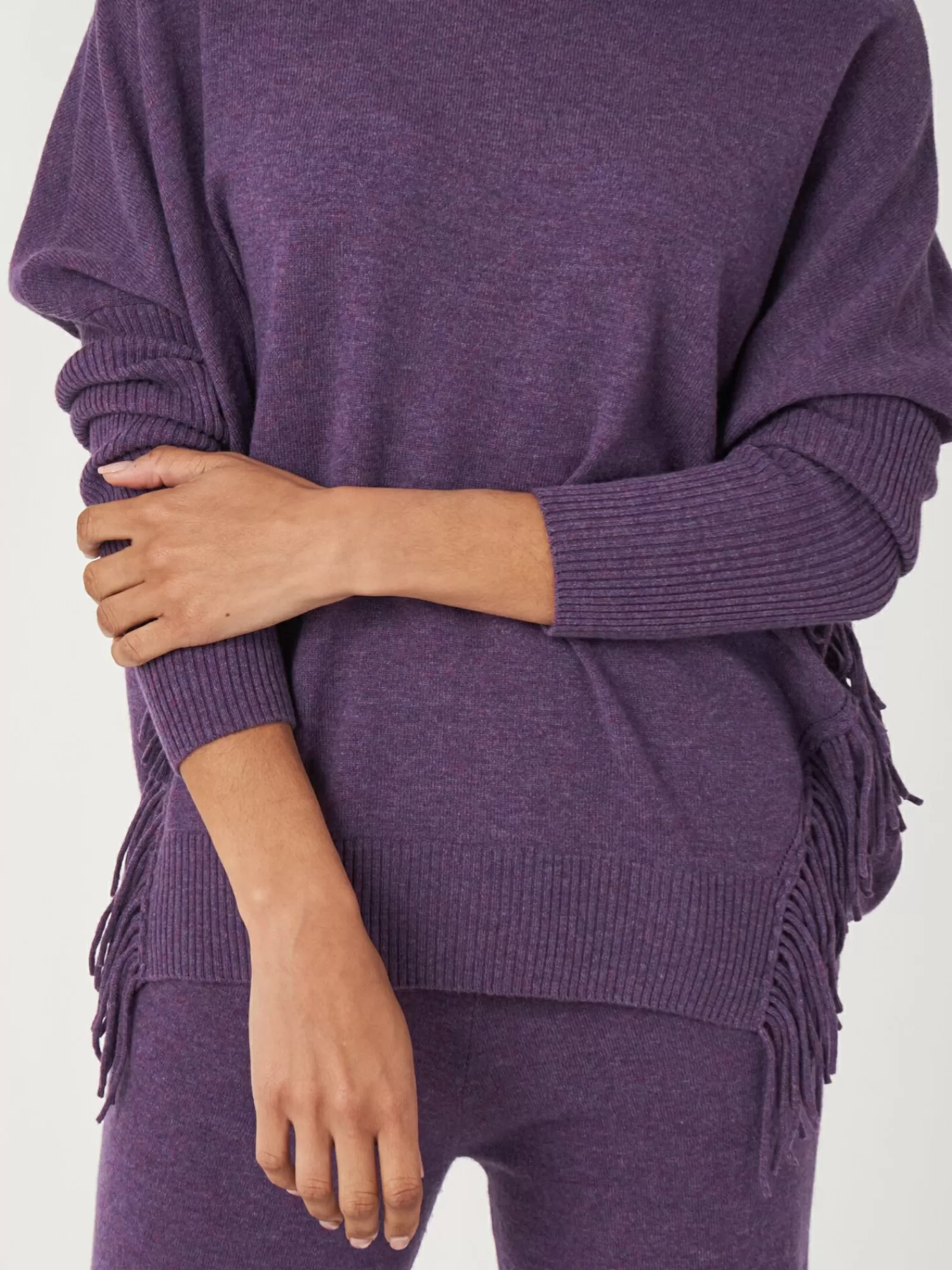 Élégant Pull Femme en Cachemire Doux avec Détails Frangés - Confort Hiver Chic