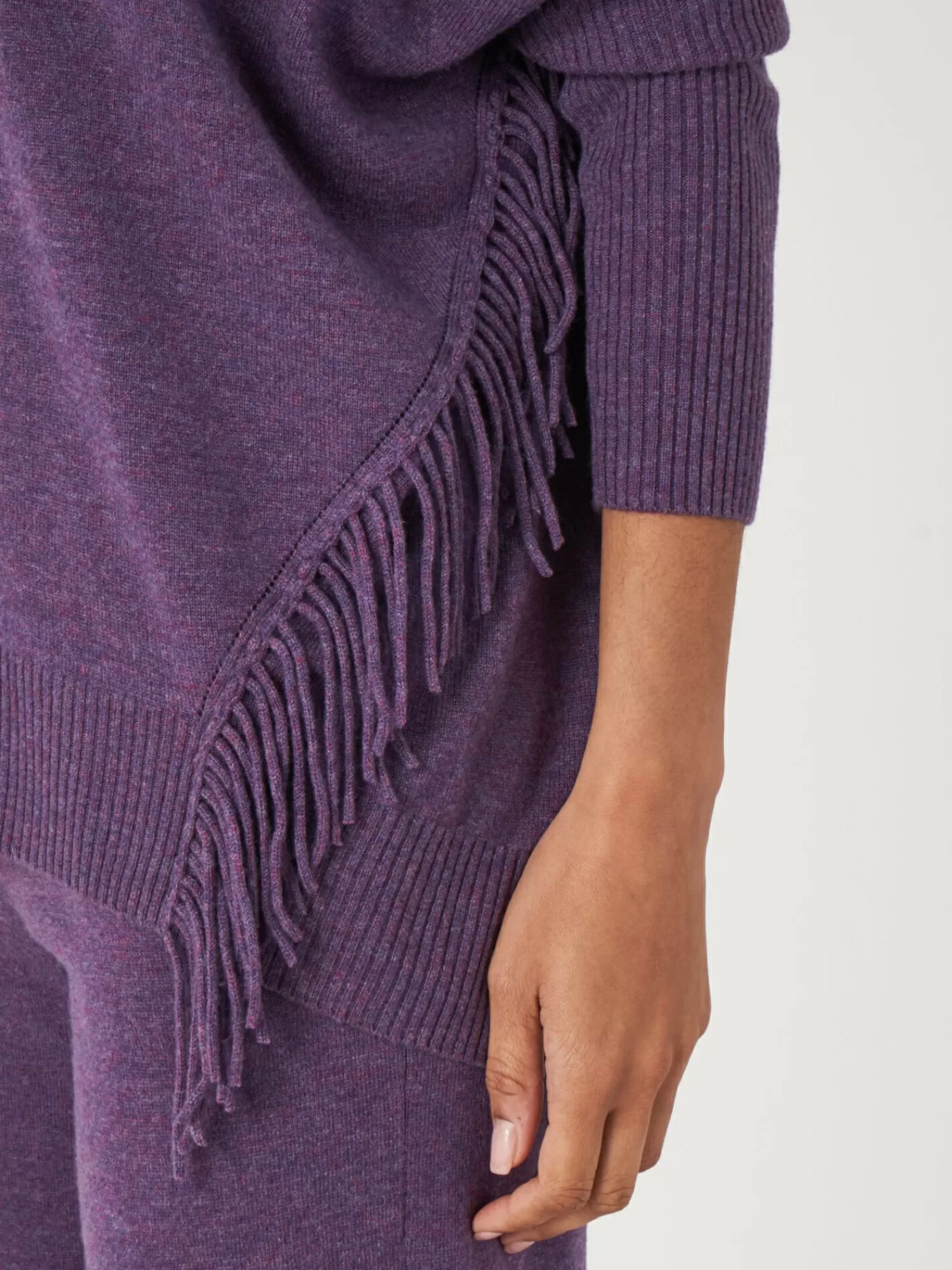 Élégant Pull Femme en Cachemire Doux avec Détails Frangés - Confort Hiver Chic
