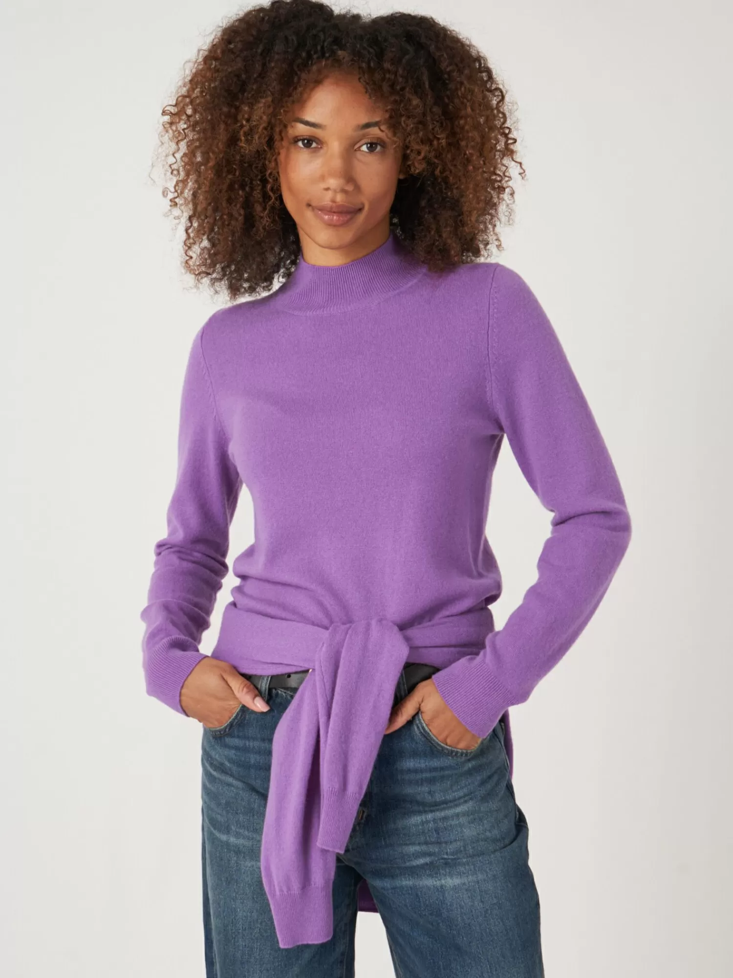 Pull Femme en Cachemire Doux - Col Montant Élégant | Qualité Supérieure à Prix Doux