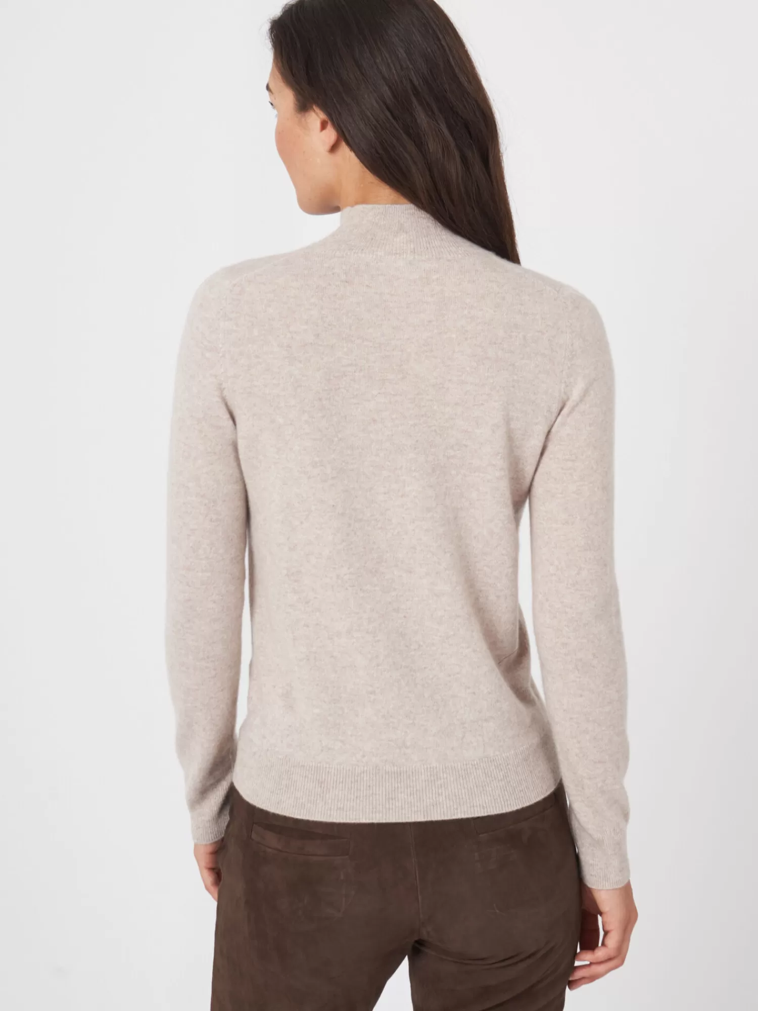 Pull Femme en Cachemire Doux - Col Montant Élégant - Confort Hiver 2024